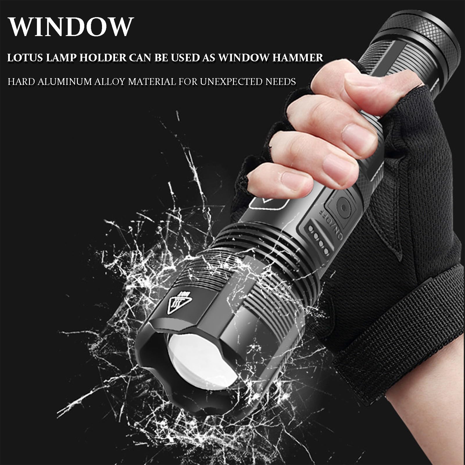Wifea Rechargeable 1000 Lumens Zoomable Flashlight With Usb Charging, 5 Modes & Battery Indicator - Compact Led Flashlight For Camping, Hiking, Emergency