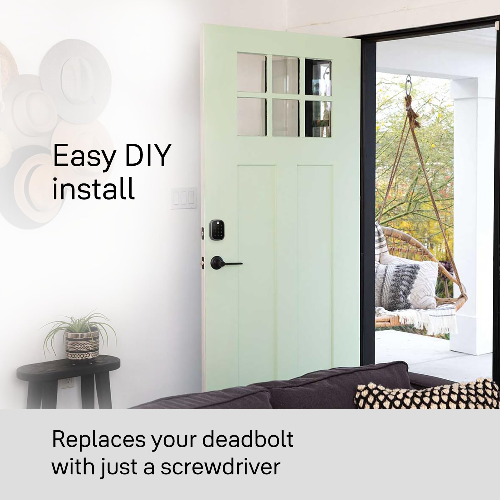 Yale Security Keyless Entry Touchscreen Deadbolt - Unlock Using Your Entry Code - No App Or Connectivity - Black Suede