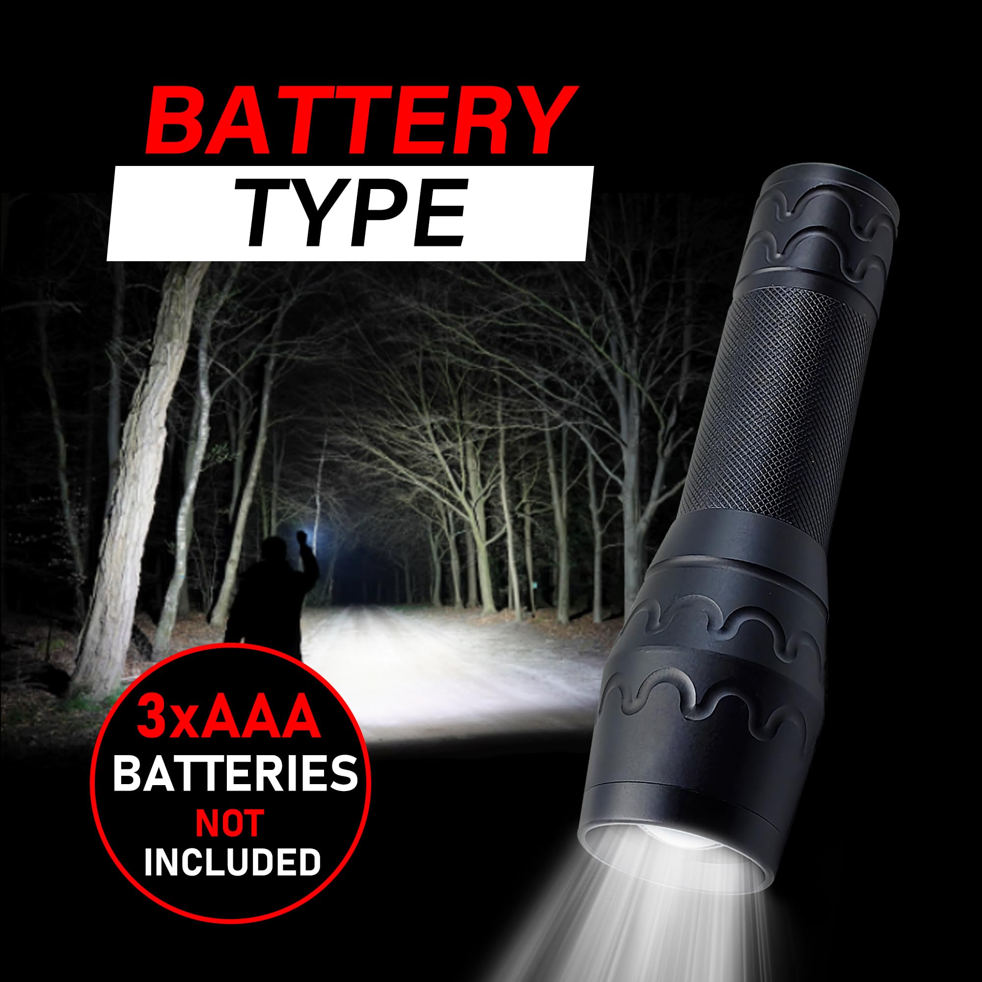 Fadomall Led Magnetic Flashlights Single Mode Bright Handheld Flashlight With Adjustable Focus, Emergency Light For Camping, Power Outages, Indoor Use, 2 Pack