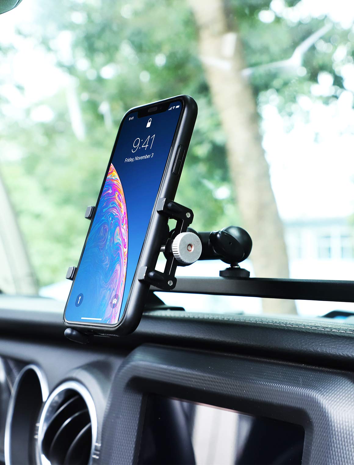 Savadicar Dash Metal Phone Holder Expansion Bracket Accessories, Black, 2 Pcs