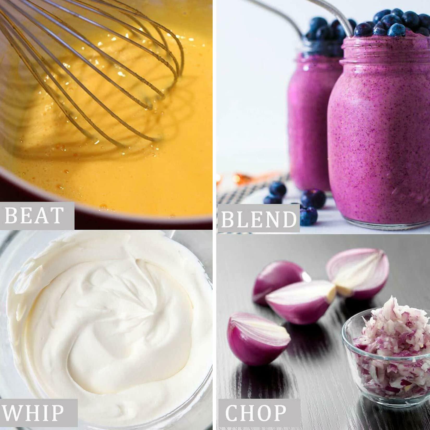 Ikan Tech 4-In-1 Immersion Hand Blender (Titanium Coating), Powerful 500W Handheld Stick Blender With Stainless Steel Blades, 12 Speeds Multi-Purpose Blender W/ Chopper, Beaker, Egg Whisk (Black)