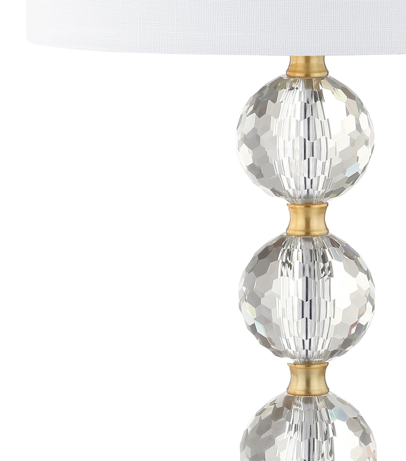 Jonathan Y Jyl5017A Ashley 25.25" Crystal Led Table Lamp Glam Transitional Bedside Desk Nightstand Lamp For Bedroom Living Room Office College Bookcase Led Bulb Included, Clear/Brass Gold