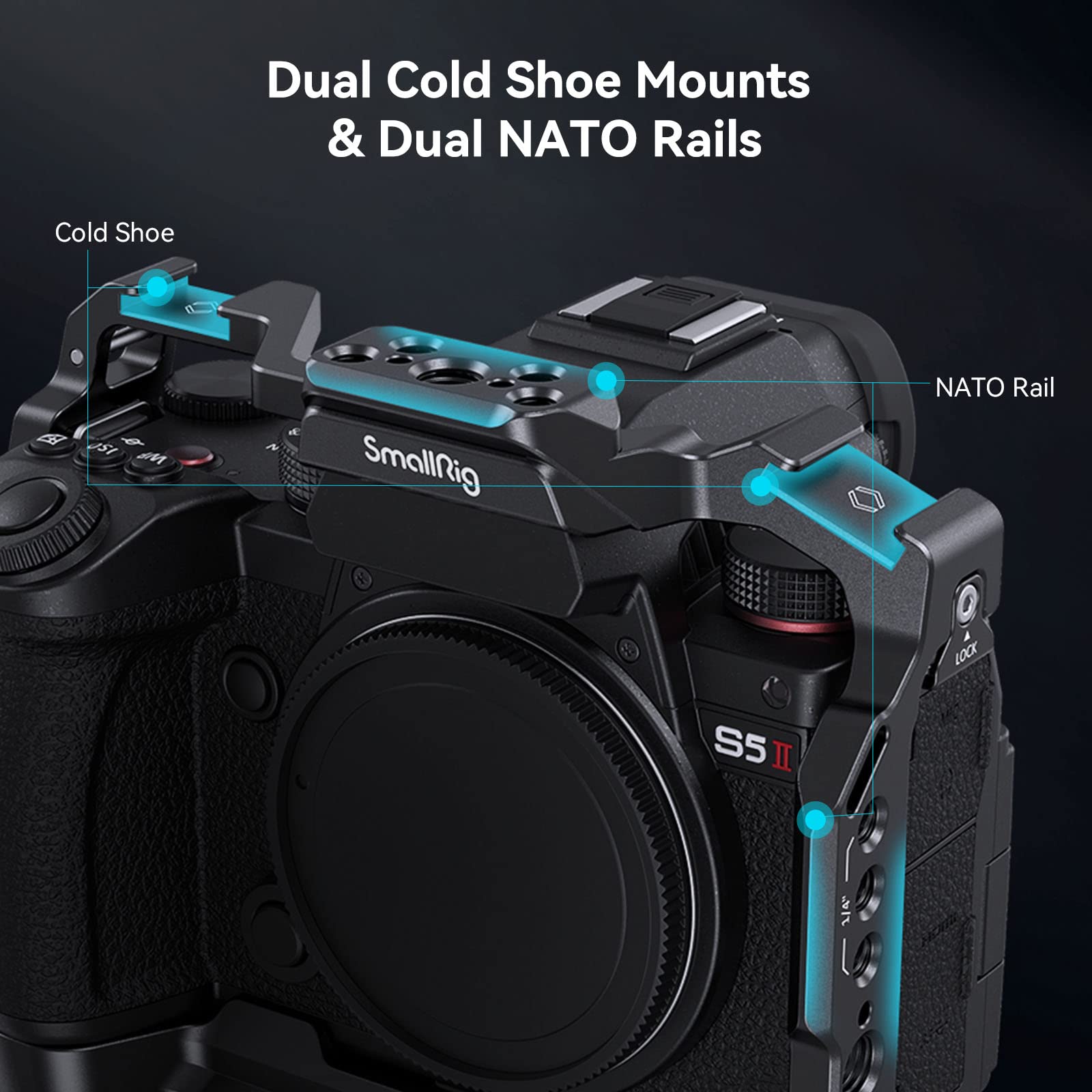 Smallrig G9 Ii S5 Ii S5 Iix Camera Cage For Panasonic + Power Banks Mount Plate Kit