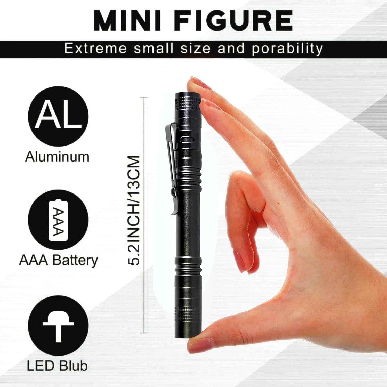 Modoao 4 Pack Pen Light Led Flashlight Pocket Flashlight Pen Light Flashlight Waterproof Mini Flashlight With Pen Clip For Inspection, Hiking, Emergency Situation