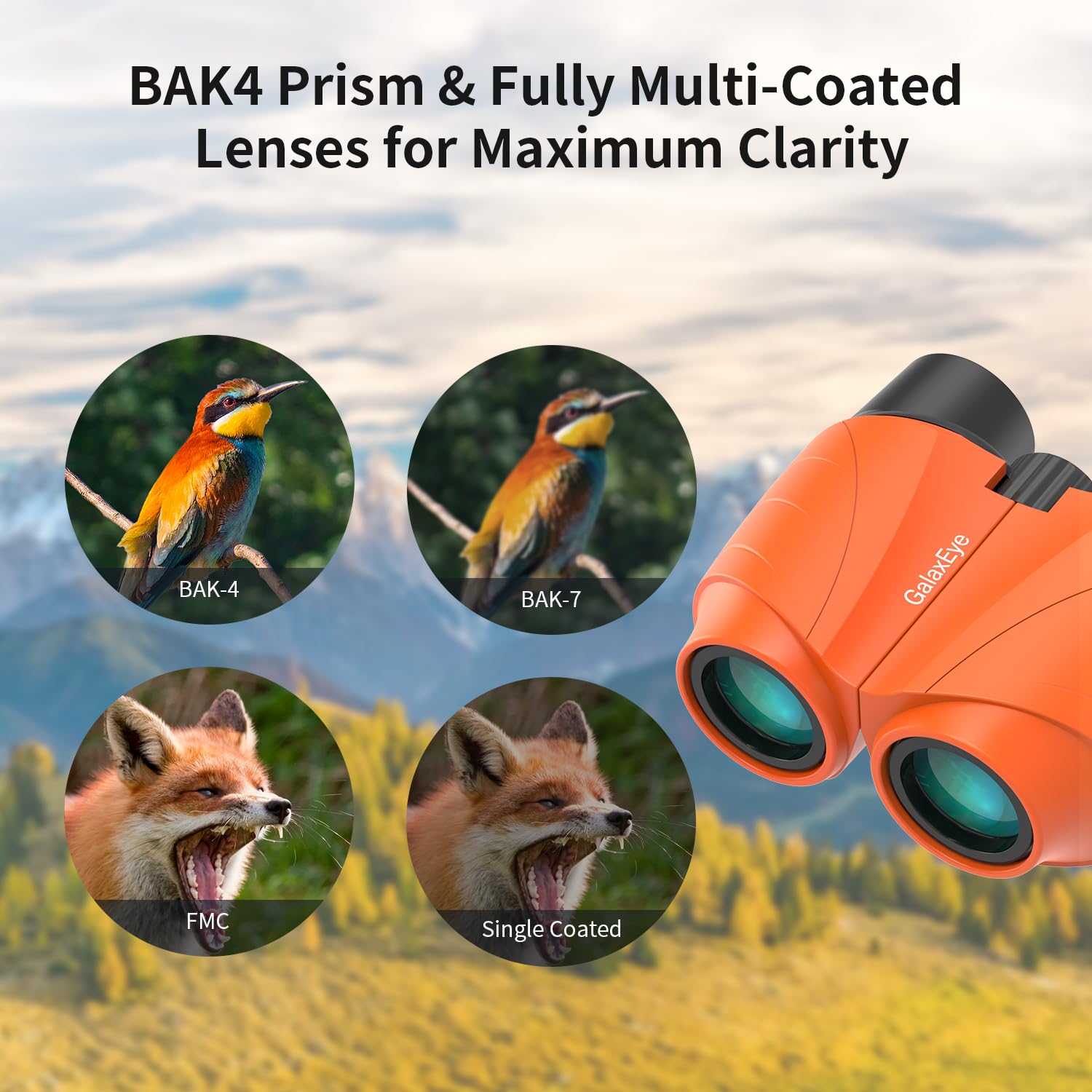 Galaxeye Binoculars For Adults And Kids 12X25 Compact Binoculars Featuring High Definition Large Field Of View And Easy Focus Ideal For Hunting Bird Watching Stargazing Travel And Cruise