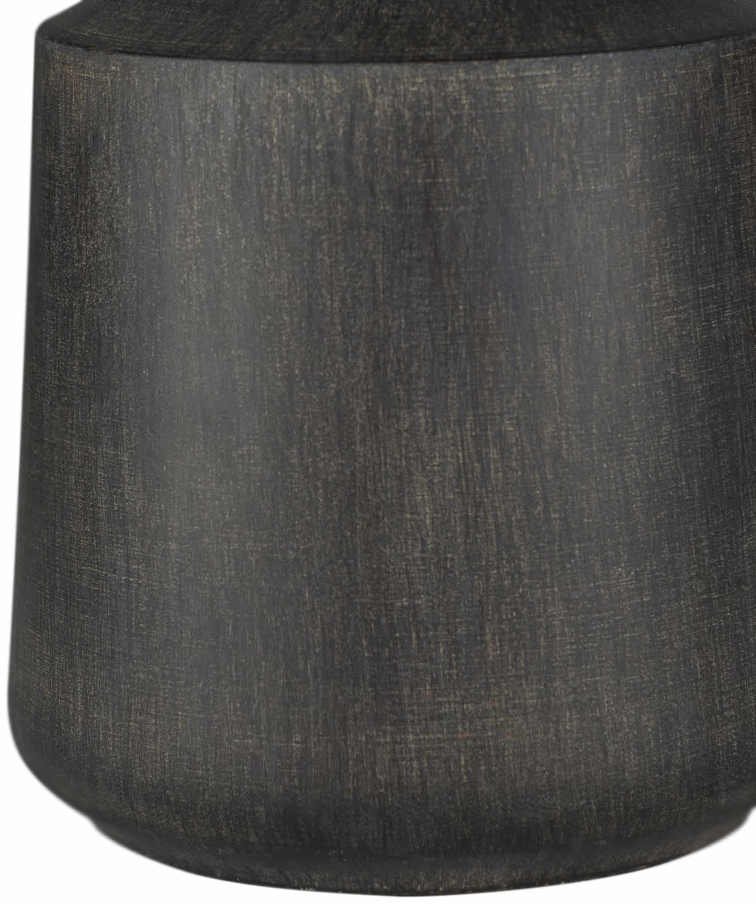 Hauteloom Canayan Table Lamp - Modern Desk Lighting - White Linen - Black - 17