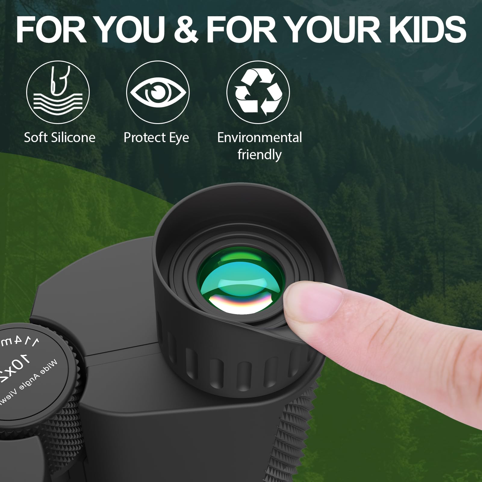 Wozel 10X25 Compact Hd Binoculars: Large Eyepiece Waterproof Binocular With Low Light Vision,High Powered Easy Focus Binoculars For Bird Watching,Outdoor Hunting,Travel,Sightseeing