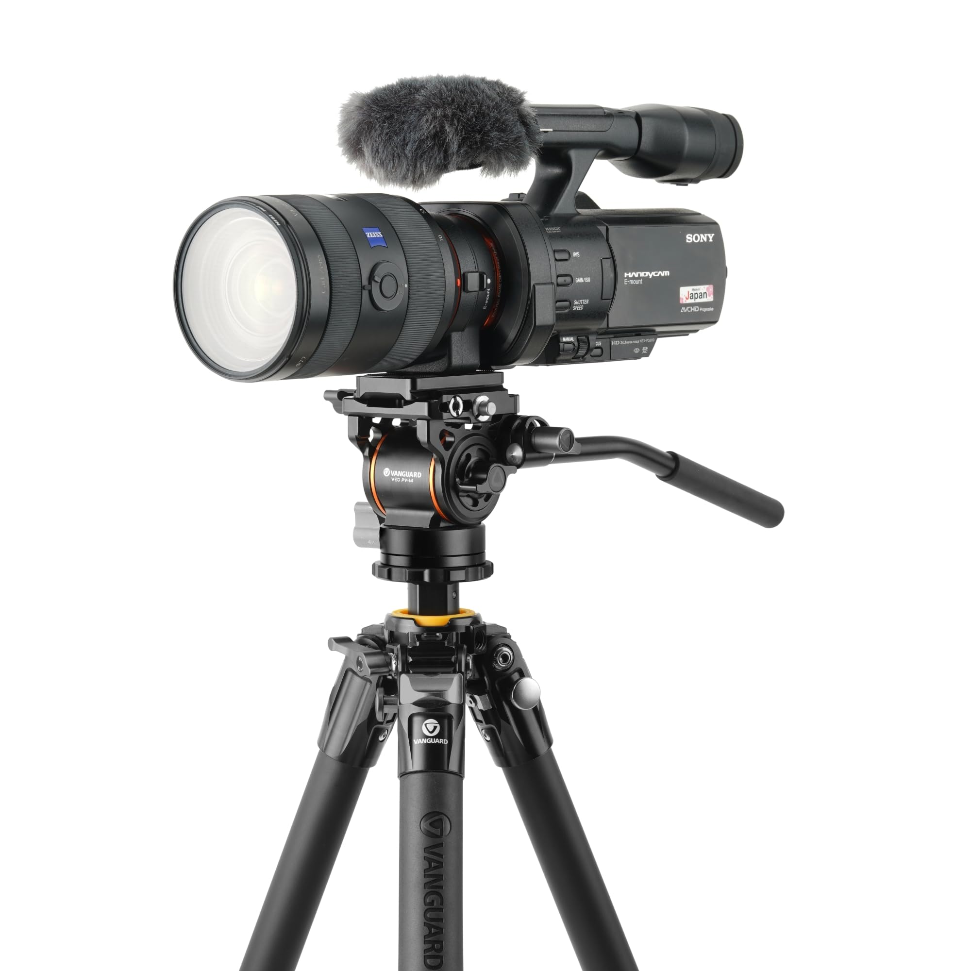 Vanguard Veo 5 264Av14 Full-Size Aluminum Tripod With Veo Pv-14 Counterbalancing Spring Assist Video Head