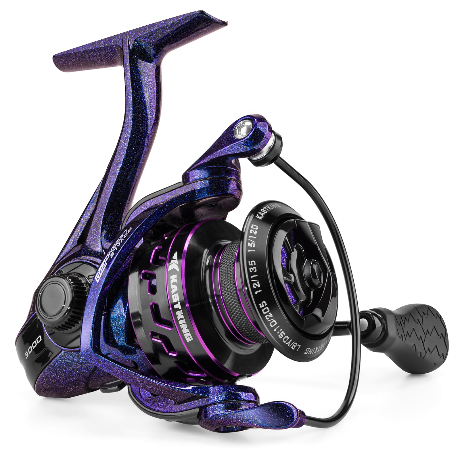 Kastking Royale Legend Pro Spinning Fishing Reel, Lightweight Yet Powerful, Digi-Cut Aluminum Gear, Aerodynamic Reel Rotor, 6.2:1 Gear Ratio, 25Lbs Max Drag, Tpe Handle Knobs, Unique Celestial Color