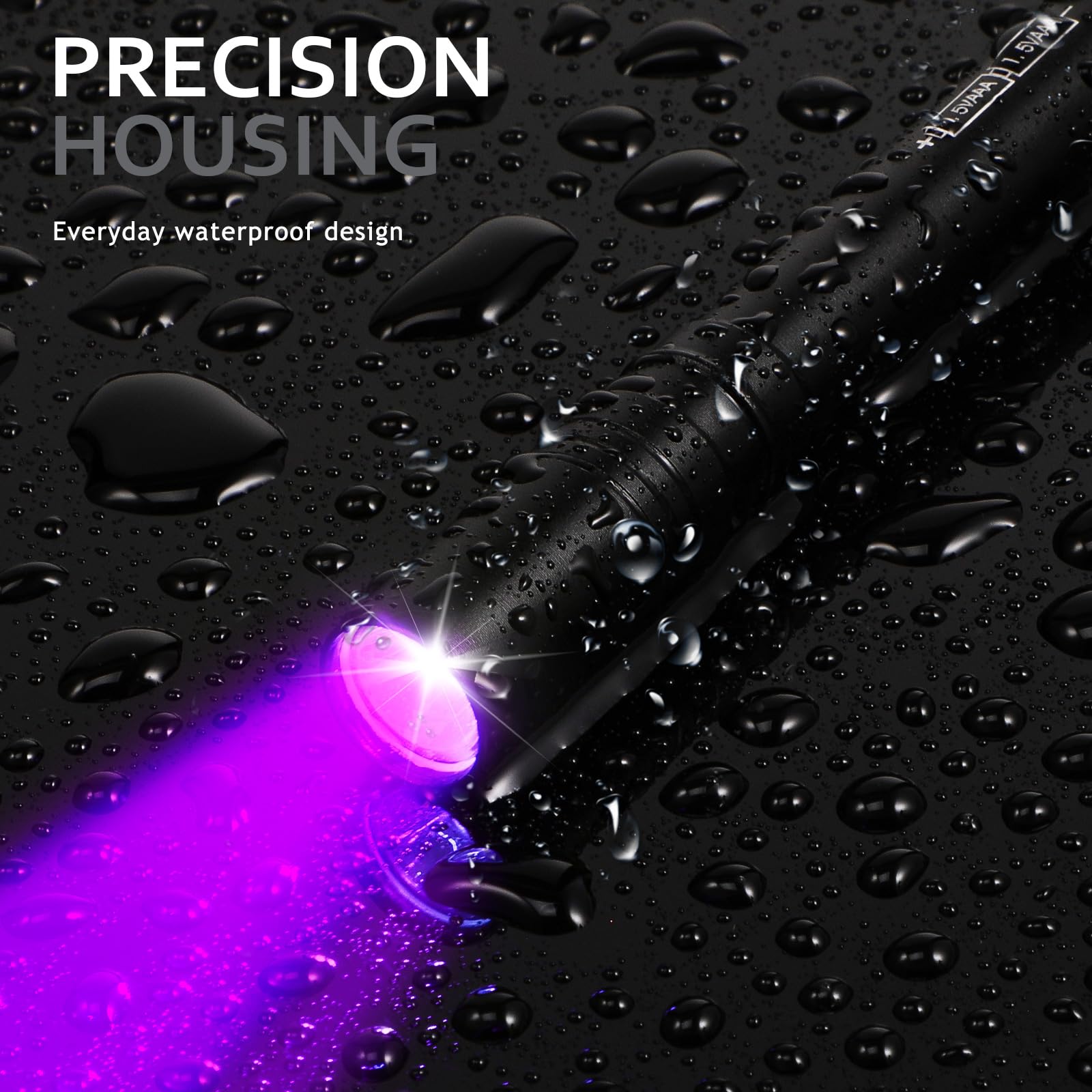 Rossesay 24 Pack Uv Blacklight Flashlights Bulk, 395Nm Uv Pen Light With Clip, Led Handheld Blacklight Detector For Leak Pet Urine Hotel Inspection Dry Stain Neon Party Favors(Black)