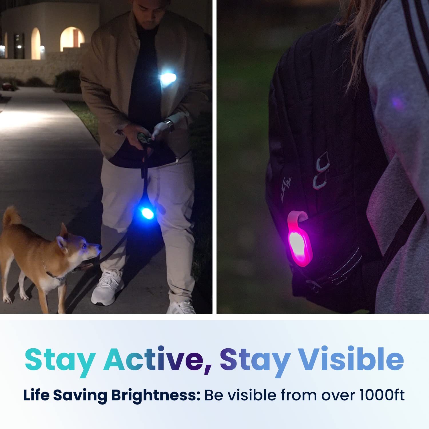 Lightsflo Clipglow Nurse Light Clip On Nursing Night Shift Light, Bright, Lightweight Magnetic, Portable, Usb Rechargeable Flashlight For Badge, 8-10 Hours Battery, 4 Light Settings 10-25 Lumens Nurse Blue