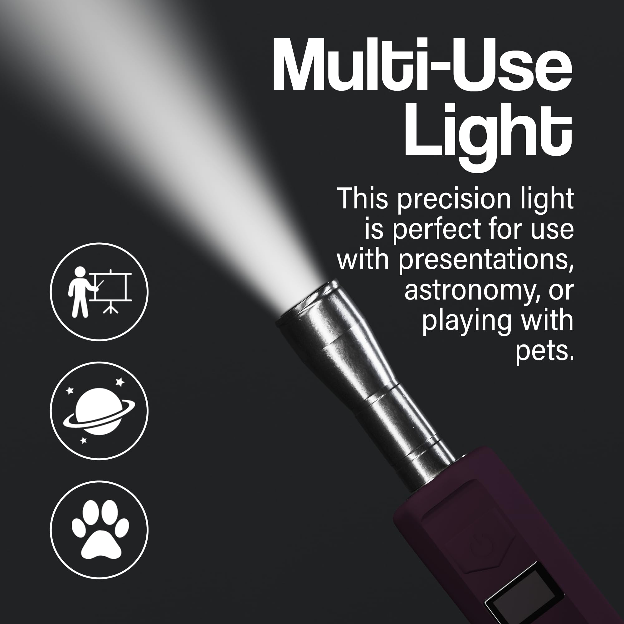 Batterymods Mini Rechargable Flashlight - Plum
