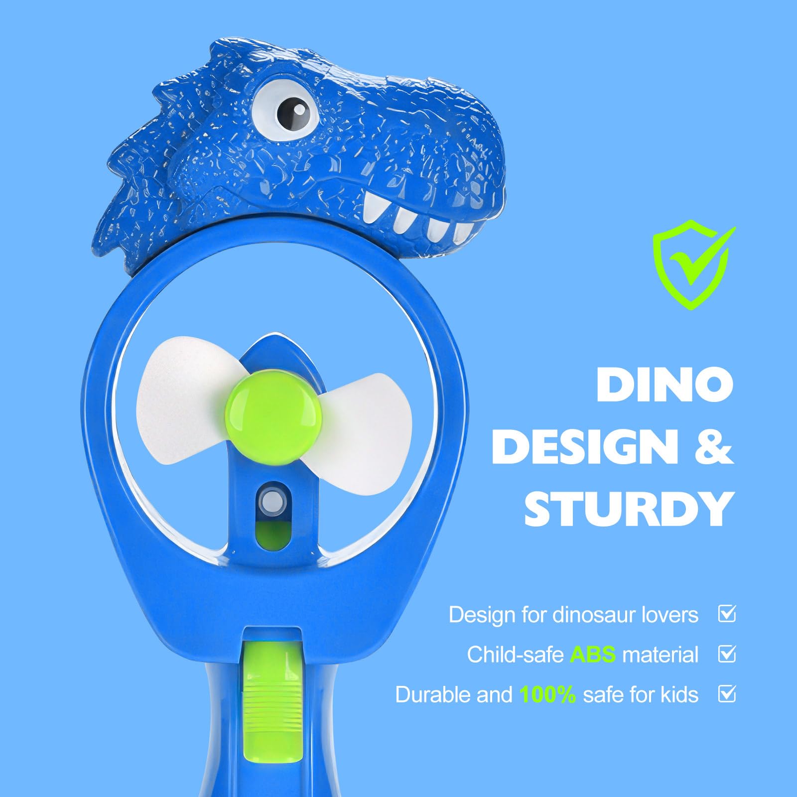 Qearfun Dinosaur Handheld Misting Fan With Water Spray,Personal Fan With Battery Operated