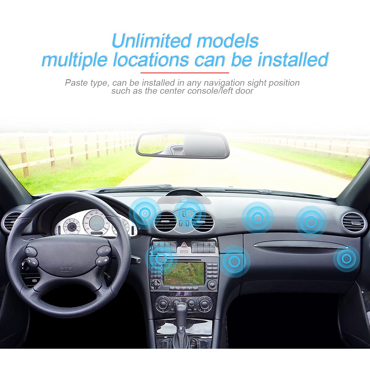 Moioee Magnetic Phone Mount For Car, Flat Phone Magenet Universal For Cars,  Phone Holder For Car Dashboard, Wall, Compatible With Cell Phone, Mini Tablets, And More (Black)