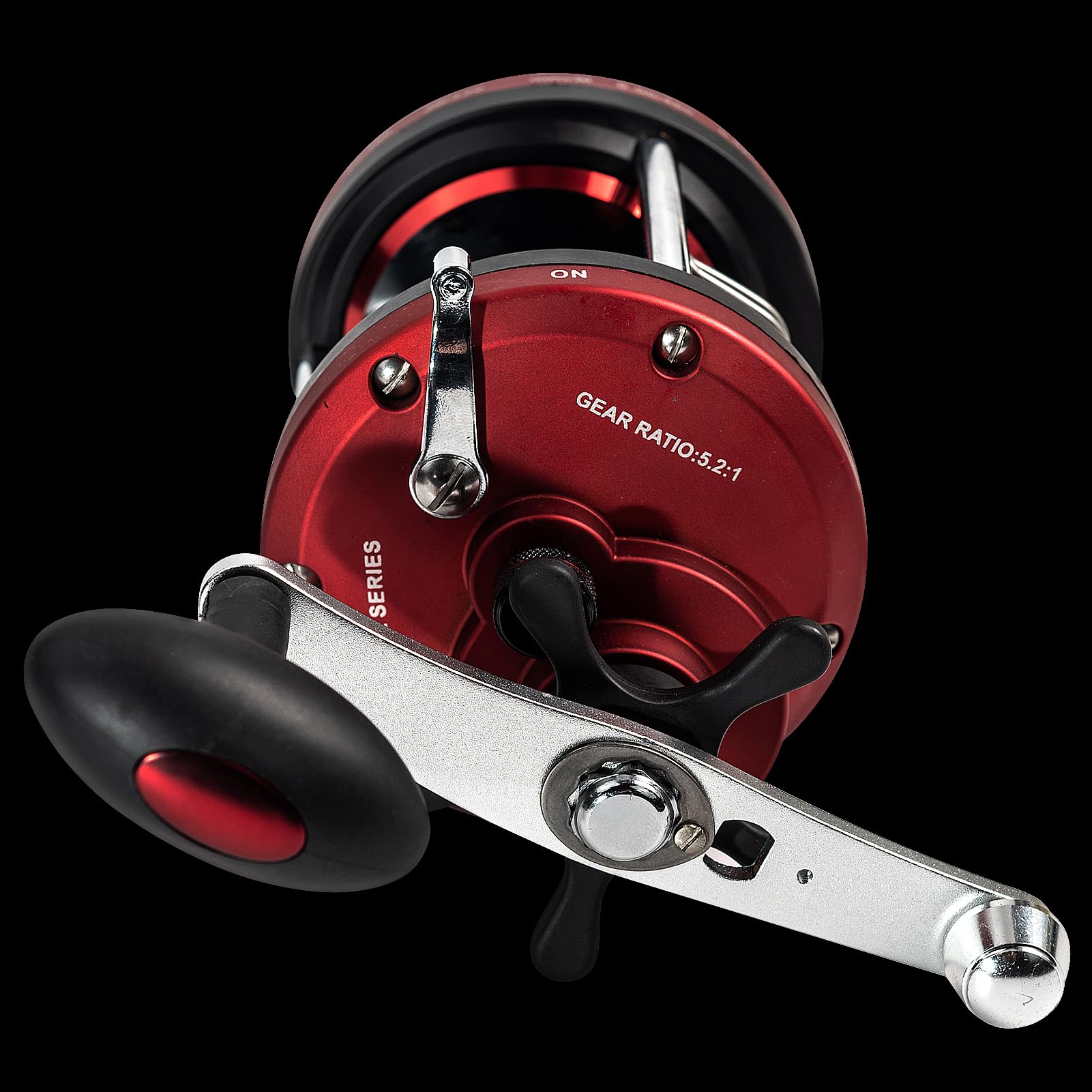 Fisher Round Baitcasting Fishing Reel 5.2:1 Gear Ratio Stainless Steel 12Ball Bearings Cnc-Machined Aluminum Large Capacity Smooth Power Conventional Baitcasting Reel Fishing Round Trolling Reel