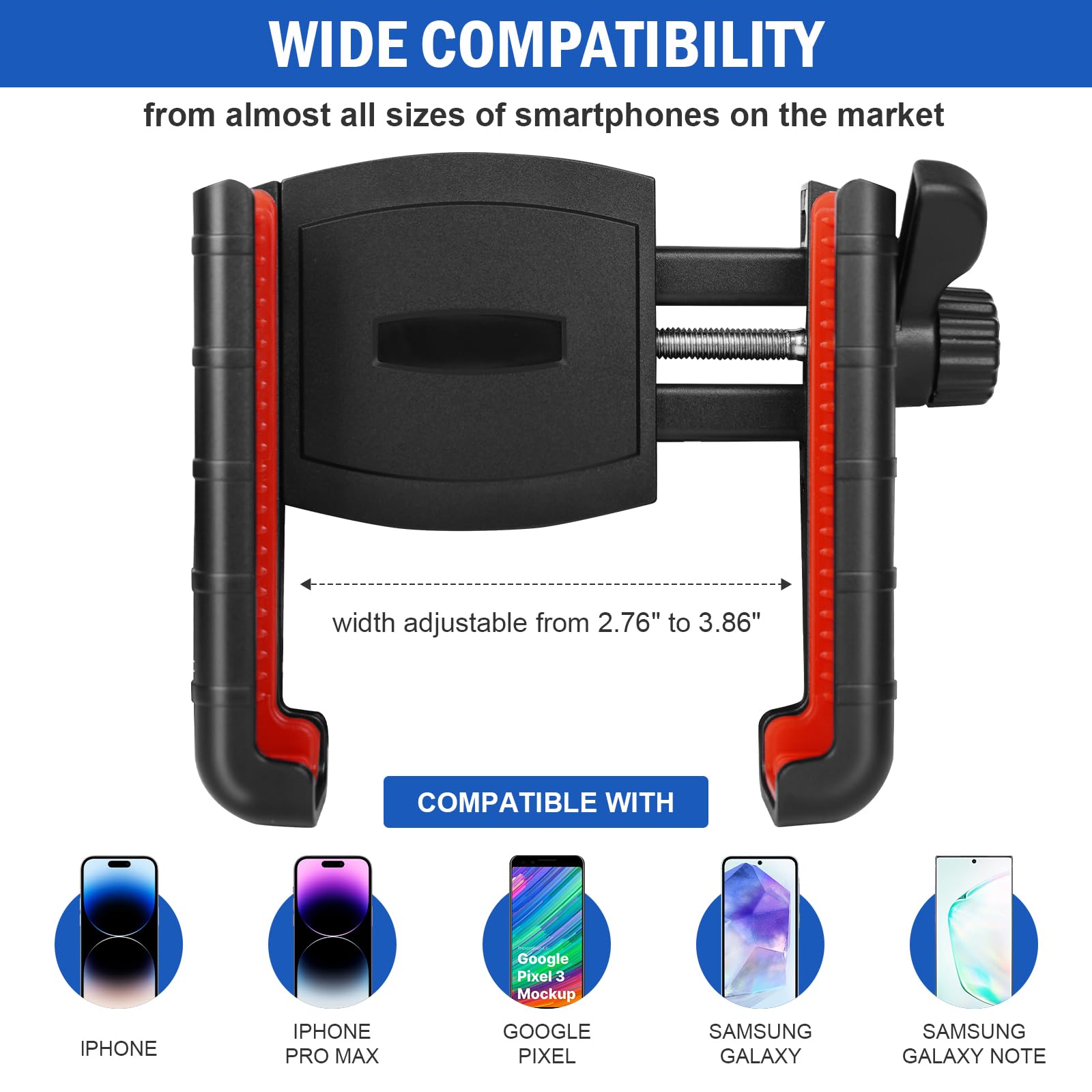 Degum  Cup Phone Mount For Car, [Super Stable] 2 In 1 Car Cup Holder Expander With Offset Adjustable Base, Cell Phone Cup Holder Mount For Car Compatible With All Smartphones