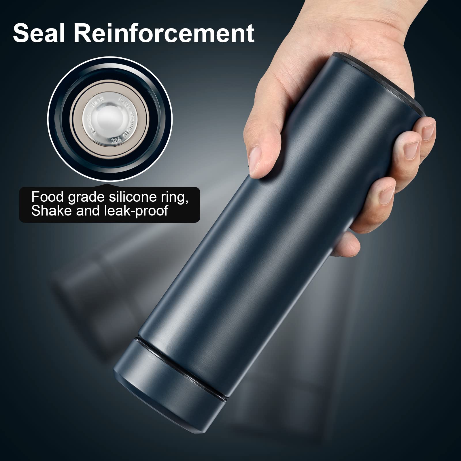 Paracity Insulated Water Bottle,17 Oz Stainless Steel Thermo, Double Wall Vacuum Water Bottle