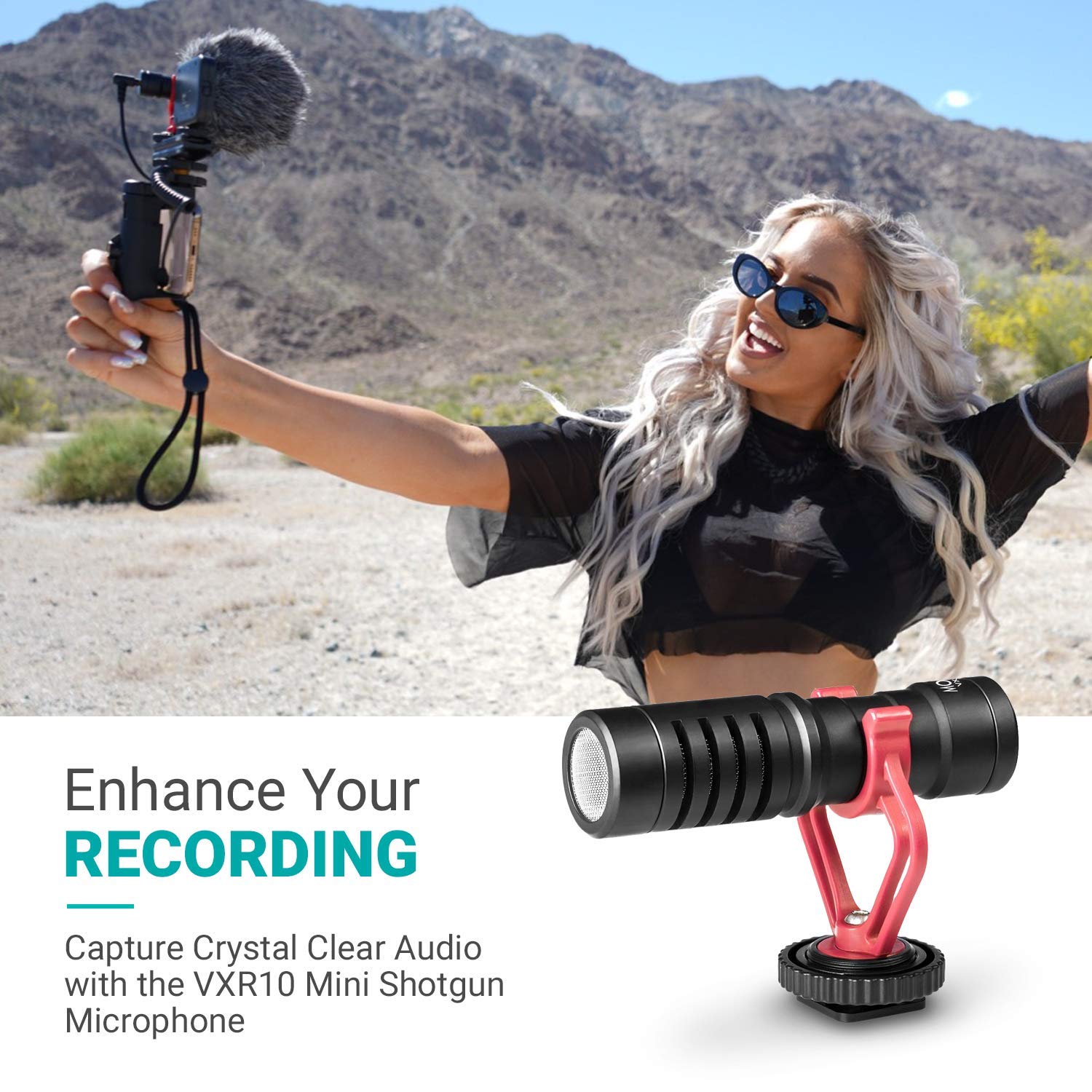 Movo Smartphone Vlogging Kit For Iphone With Shot Microphone, Grip Handle, Wrist Strap For Iphone And Android Smartphones For Tik Tok, Vlog, Youtube Starter Kit And Content Creator Kit