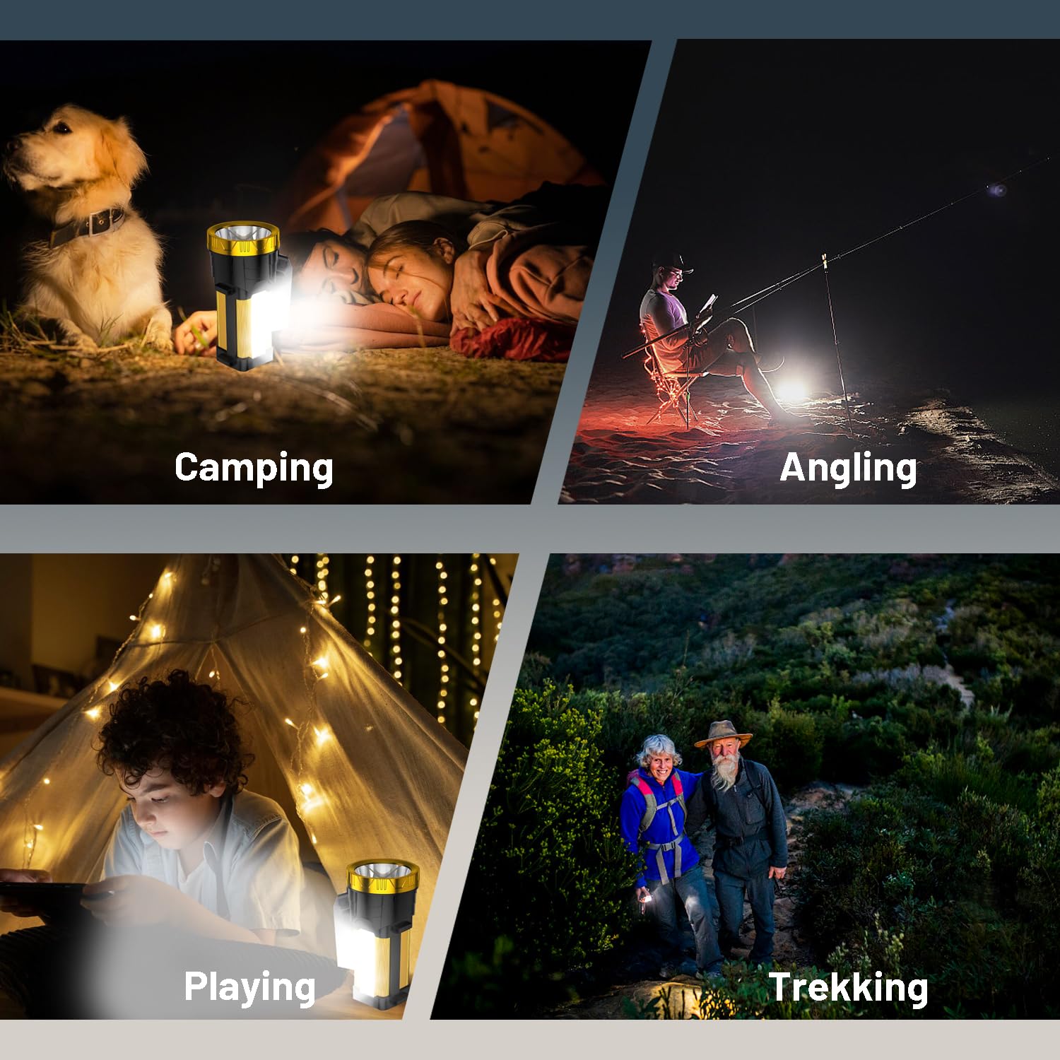 Baitool Rechargeable Led Flashlight,4 Light Modes Handheld Spotlight With Usb Output,Super Bright Flash Light For Emergency,Outdoor Hiking,Camping