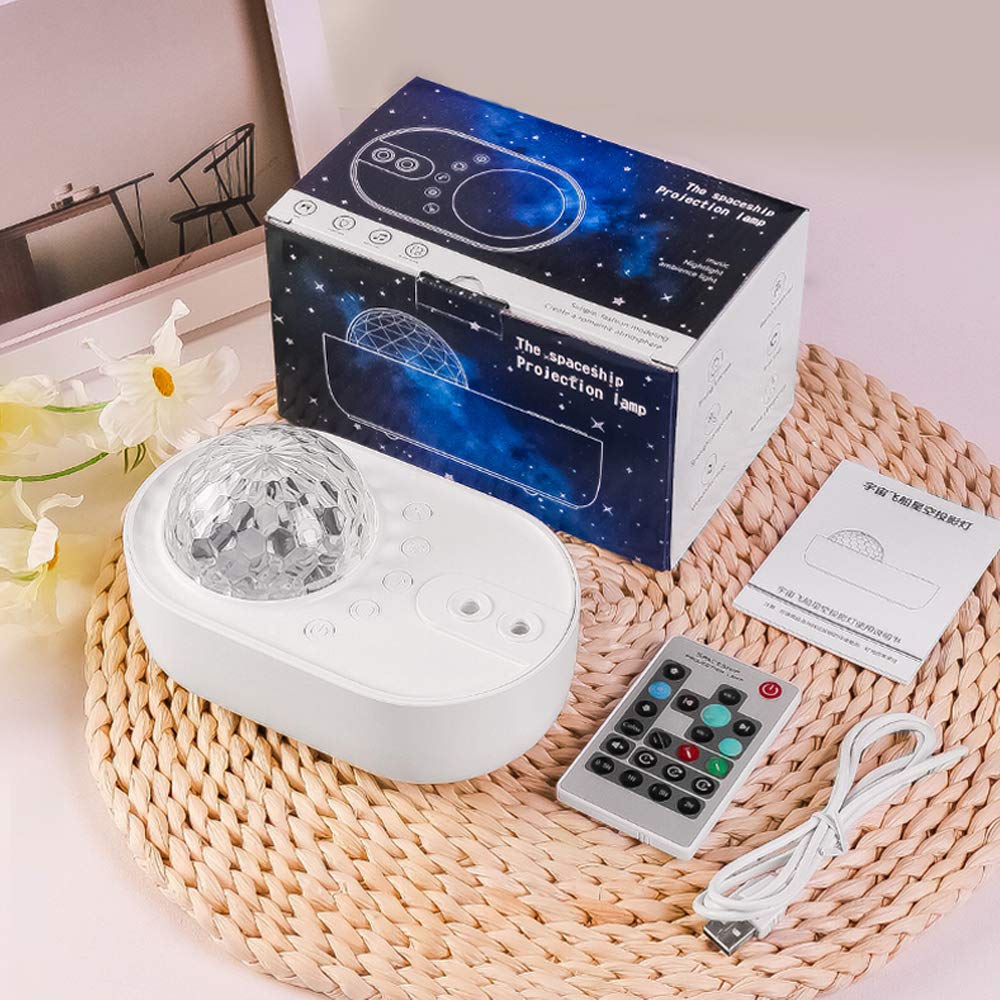 Sooncor Galaxy Star Night Light Projector Led Ocean Wave Bluetooth Music Speaker With Remote Control For Bedroom, Home, Room Decor
