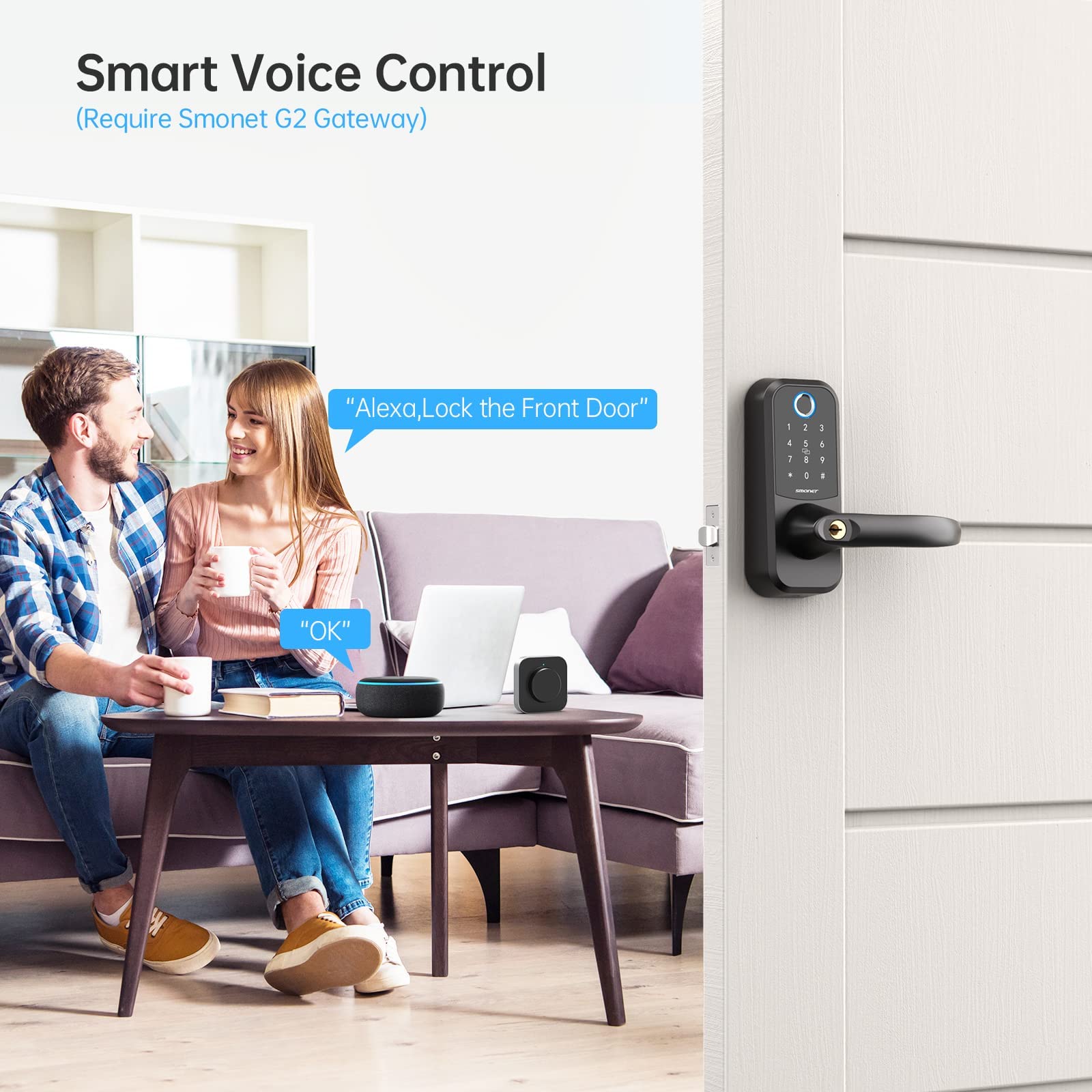 Smonet Ic Cards, Key Fob For Smart Door Lock, Work With Ttlock, Suitable For Smart Deadbolt Keyless Entry Door Lock