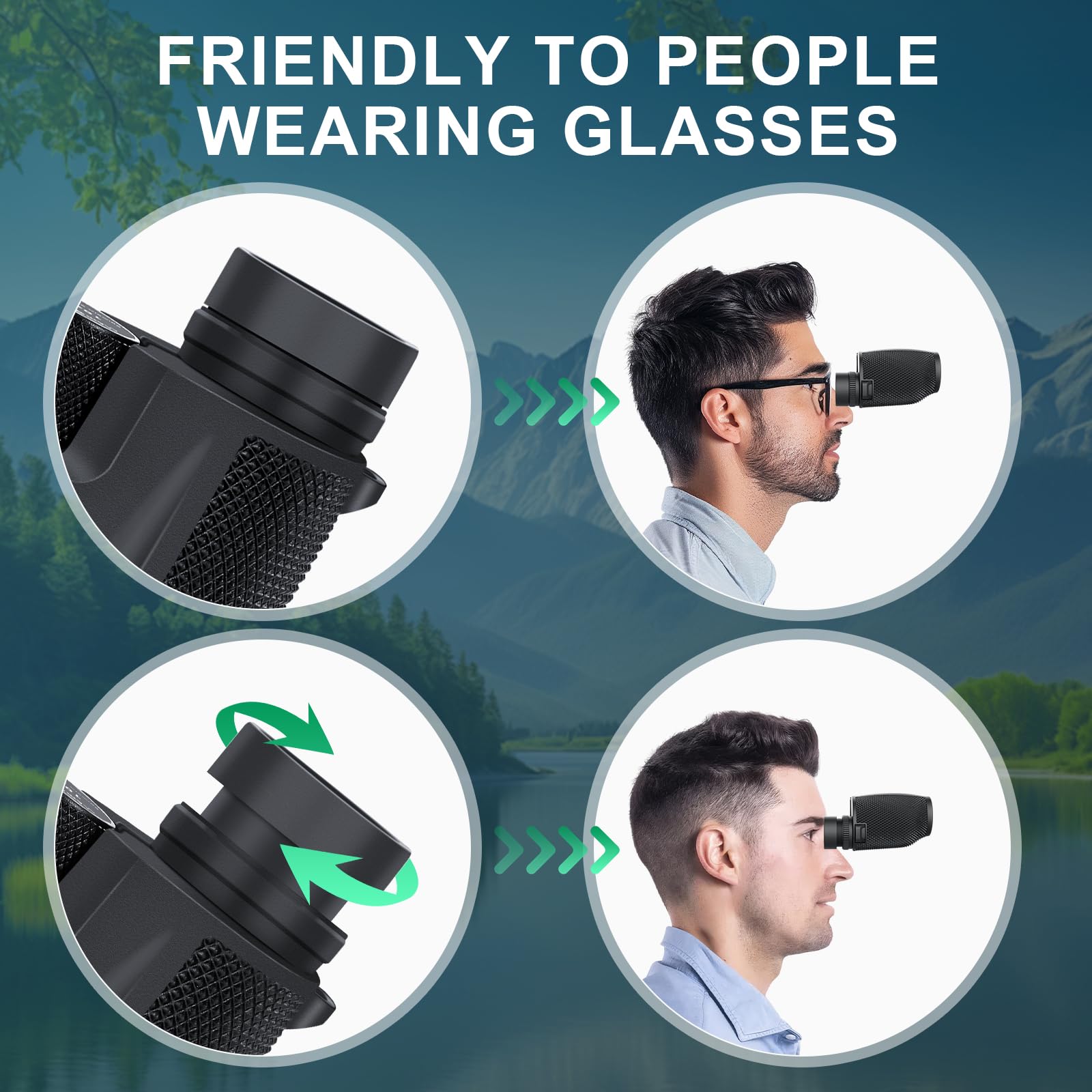 Opaita 12X25 Binoculars Compact For Adults - Lightweight Kids Binoculars - Binoculars With Clear Vision For Bird Watching Travel Wildlife Watching & Outdoor Activities