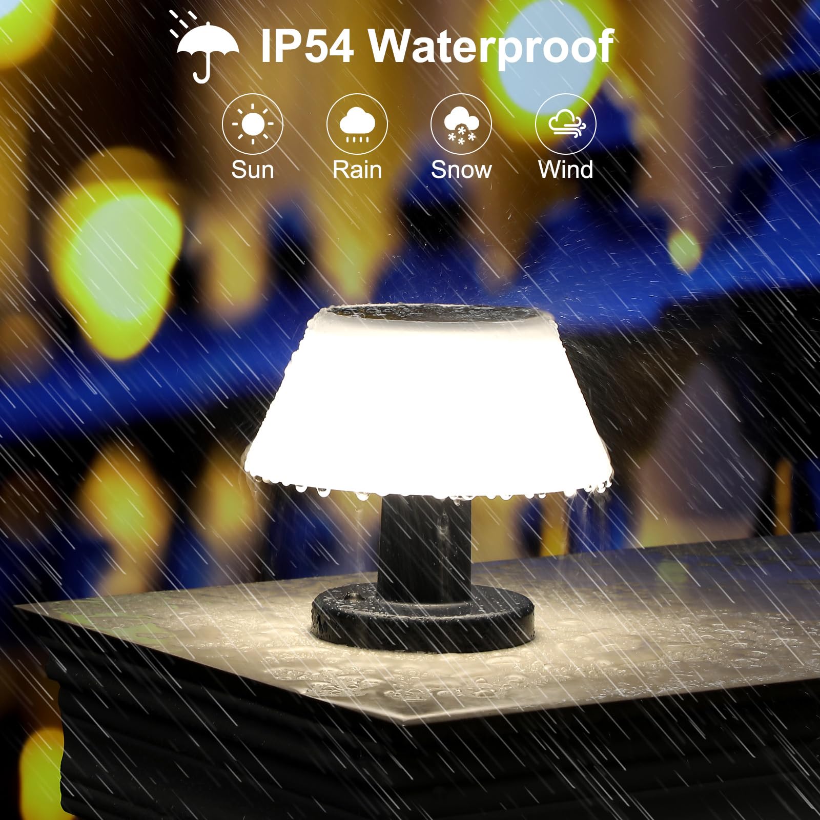 Oyxon Solar Table Lamp, Outdoor Mushroom Light, Solar Lamps Solar-Powered And Usb, 4 Dimming Modes, Waterproof Outdoor Patio Table Light For Camping, Indoor Solar Lights For Living Room(2 Pack)