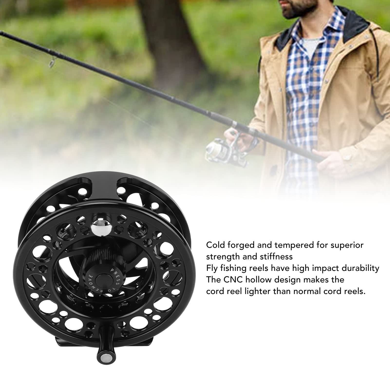 Herchr 9/10 Fly Fishing Reel, Full Metal Fly Reel Fishing Gear Tackle With Cnc Machined Aluminum Alloy Body For Fishing Enthusiast