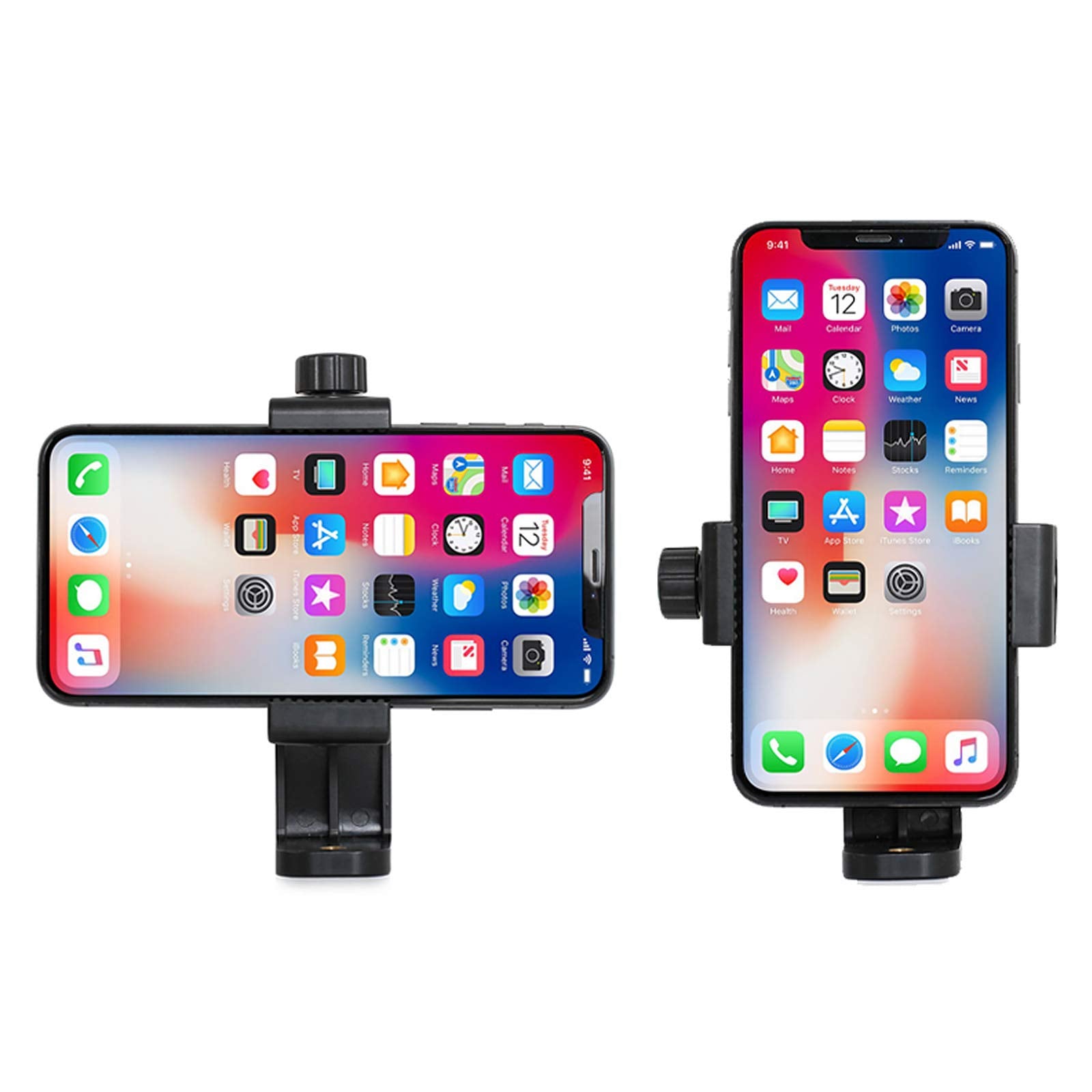Kiniza Phone Tripod Adapter, Universal 360 Rotation Smartphone Holder Mount, Vertical And Horizontal Compatible With Most Cell Phones, Adjustable For Selfie Stick, Camera Stand