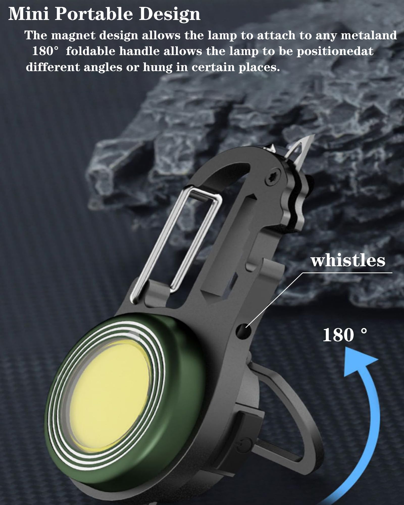 Lusostka Multifunctional Keychain Flashlights, Portable Pocket Light With Screwdriver Bottle Opener For Outoor Hiking