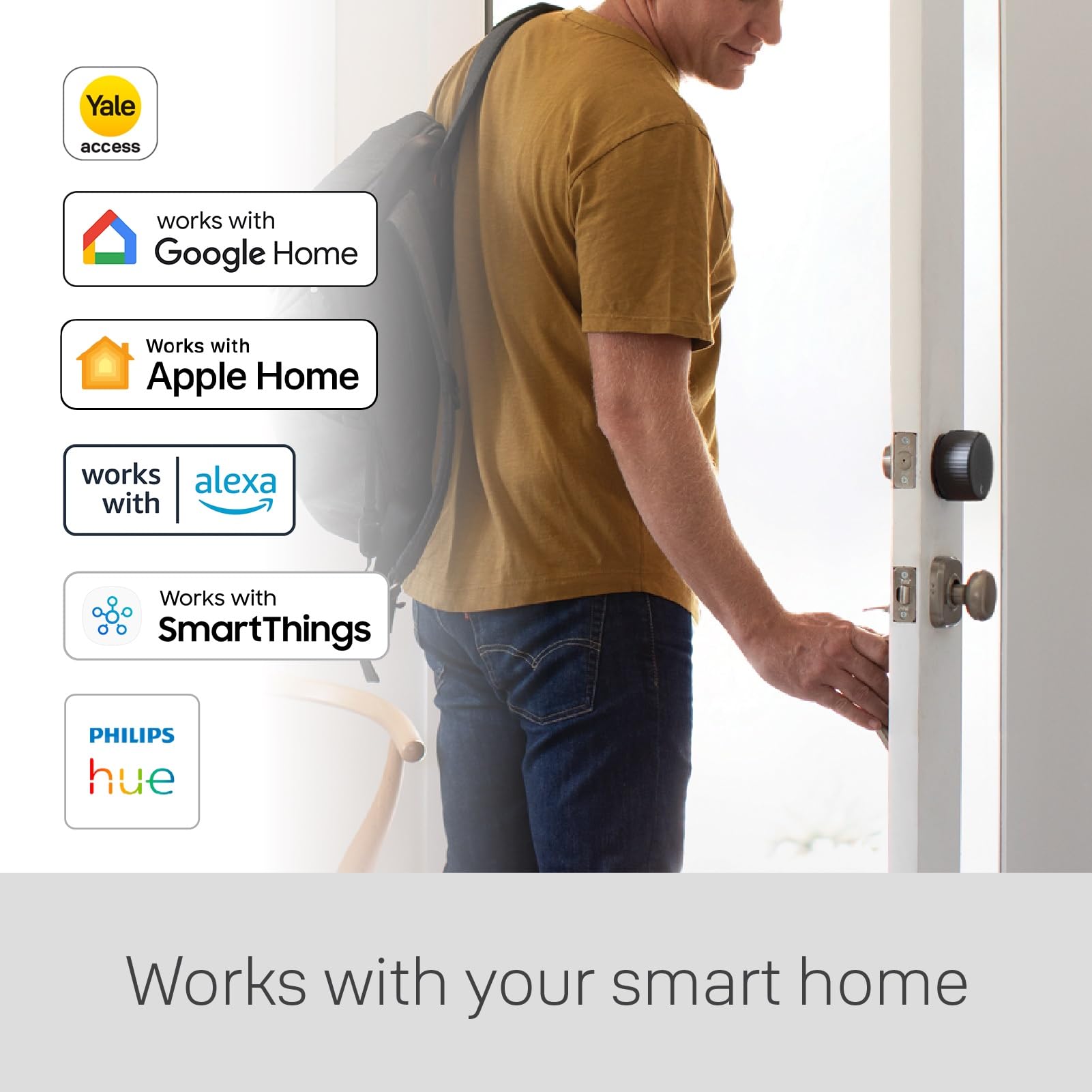 Yale August Wi-Fi Smart Lock With Keypad Touch In Black
