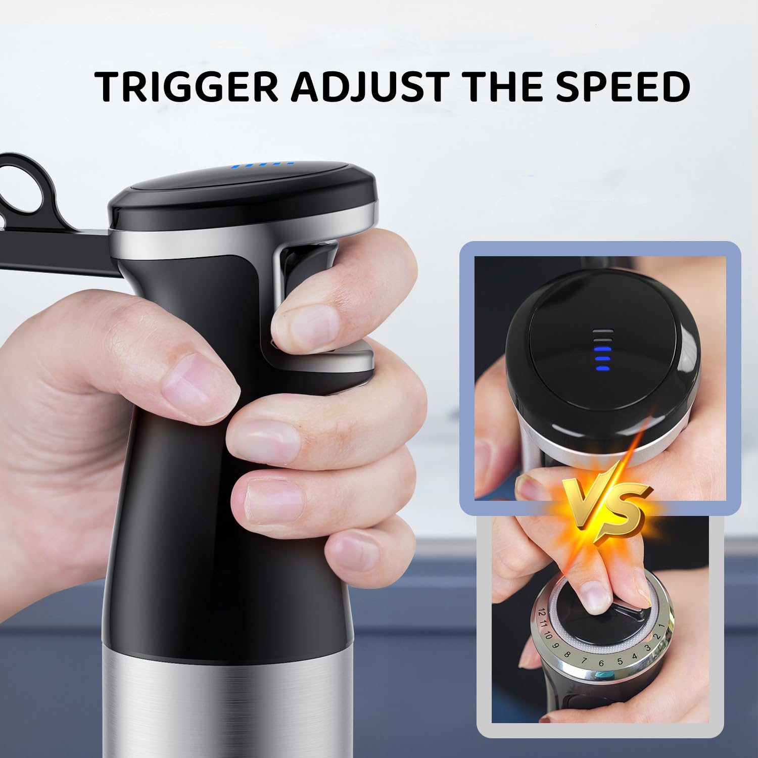 Uniqus 5-In-1 Hand Blender 1000W Immersion Hand Blender Trigger Control Stainless Steel Stick Blender With Chopper, Whisk, Milk Frother Perfect For Soup, Smoothie, Puree, Baby Food