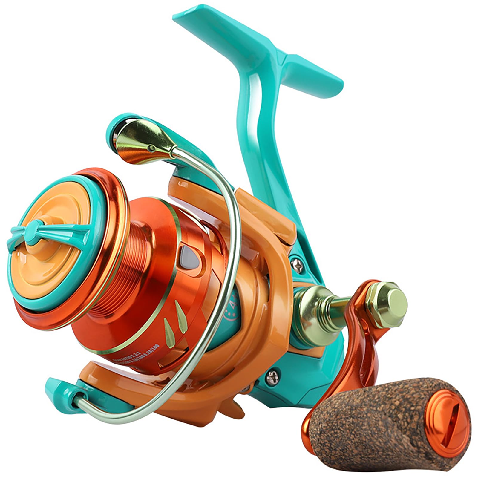 Jindeally Macaron Metal Fishing Reel, Metal Spinning Reel, Smooth Operation, Interchangeable Left And Right Hands,Multi Colored