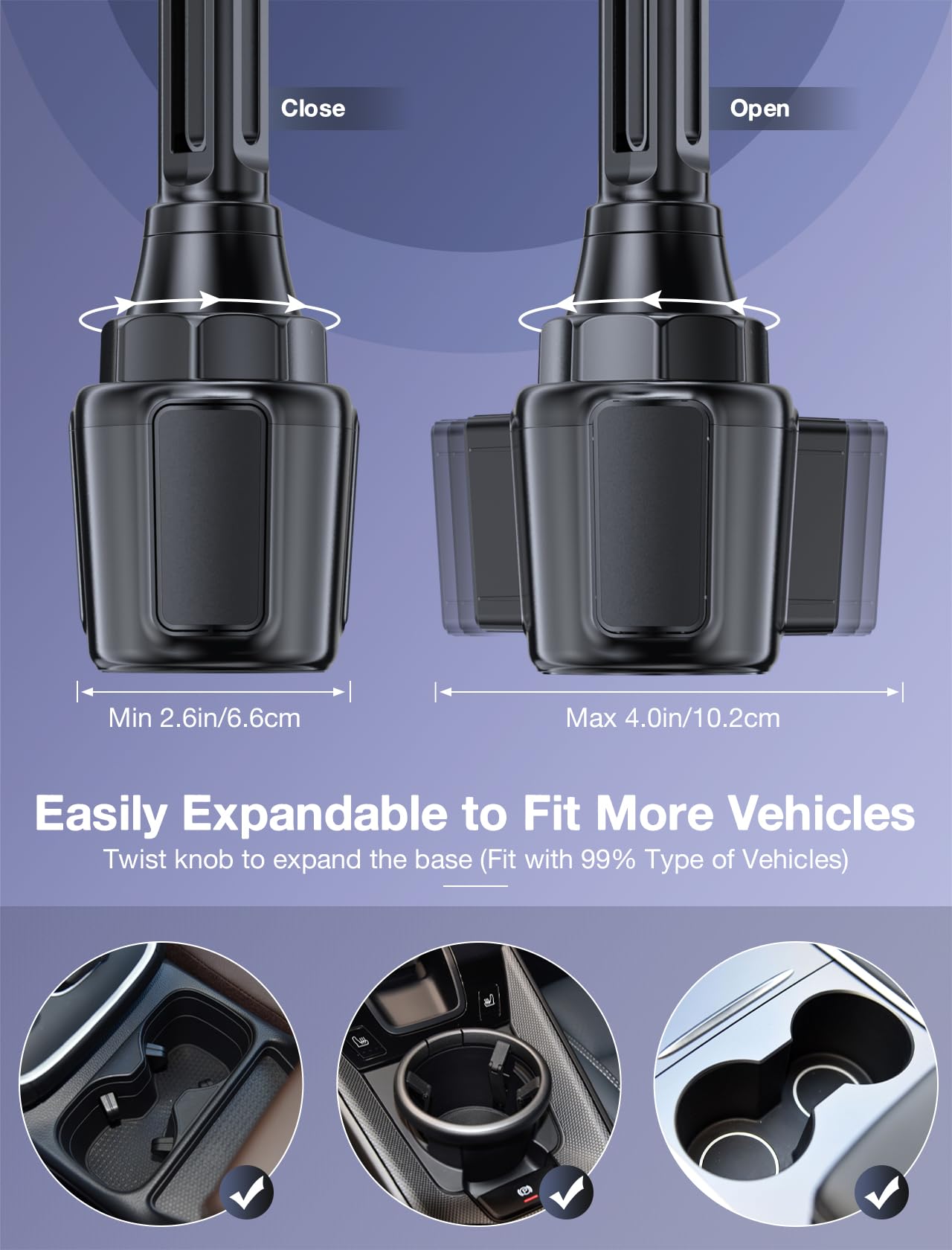 Mokpr For Magnetic Car Mount Charger- Wireless Car Charger Magnetic Cup Holder Air Vent Phone Mount-Colorful Led Hands Magnet Car Charger For Iphone 16 15/14/13/12 Series