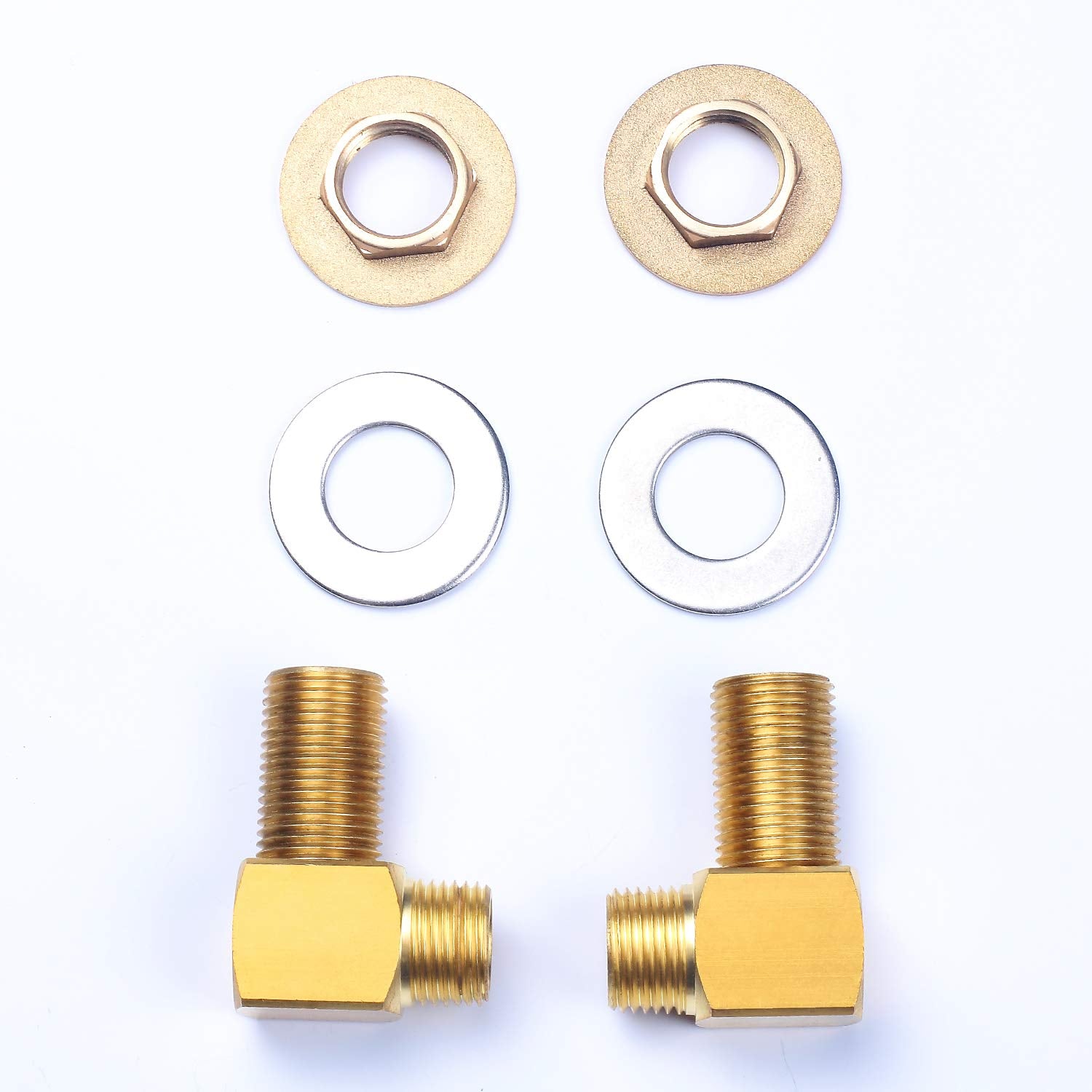 Cwm Installation Kit For Wall Mount Commercial Faucet,90 Degree Elbow Backsplash Mount Set For Commercial Sink Faucet,Suitable For Stainless Steel Commercial Kitchen Prep & Utility Sink,1Pair