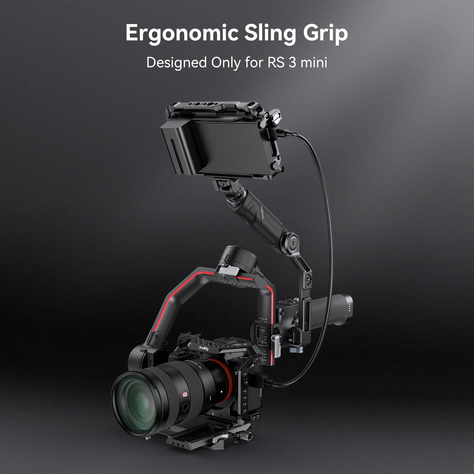 Smallrig Plastic Lightweight Adjustable Handle Sling Handgrip Only For Dji Rs 3 Mini Gimbal + Field Monitor Mount Monitor Holder Swivel