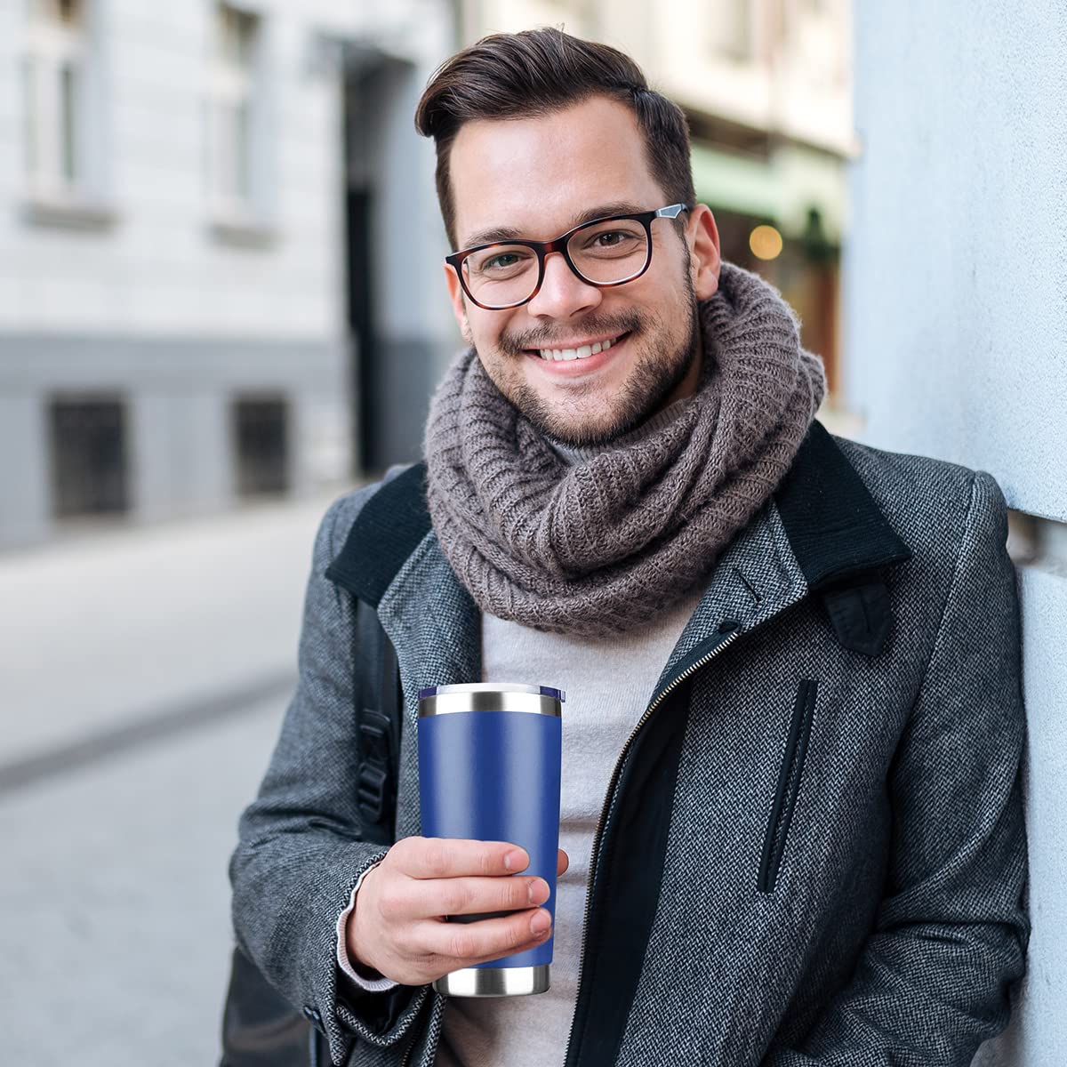 20Oz Tumbler Stainless Steel Vacuum Insulated Mug With Lid, Double Wall Travel Mug, Durable Powder