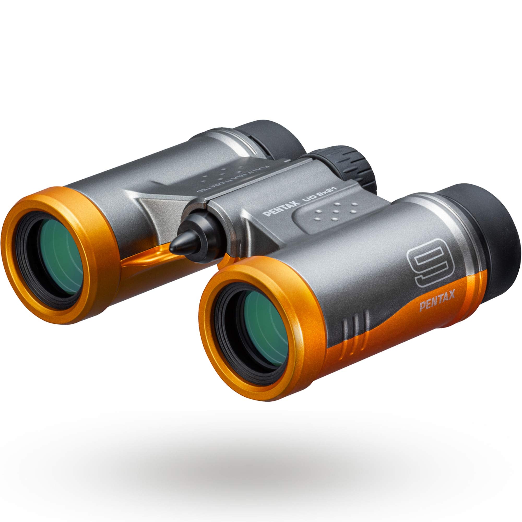 Pentax Binoculars Ud 9X21 - Grey And Orange A Bright And Clear Field Of View, Lightweight Body With Roof Prism, Fully Multi-Coated Optics, 9X Magnification, Ideal For Concerts, Sports, Travelling