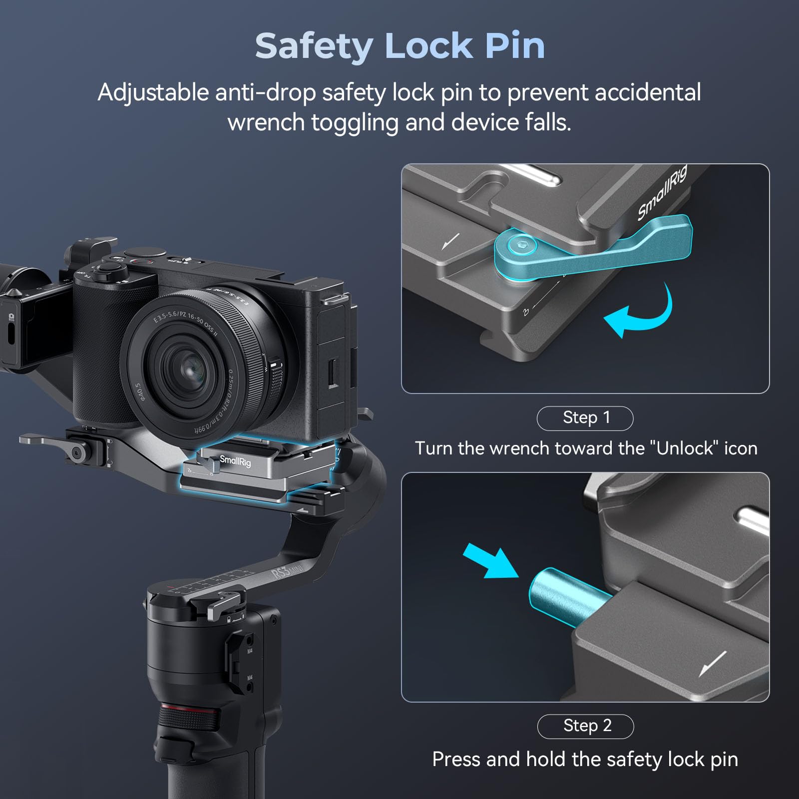 Smallrig Quick Release Plate For Arca, For Dji Rs 4/Rs 4 Pro/Rs3/Rs 3 Pro/Rs 3 Mini/Rs 2/Rsc 2, Hawklock H38 Quick Release Mount Plate Kit, Anti-Drop & Anti-Deflection (Not For Rs 4 Mini)