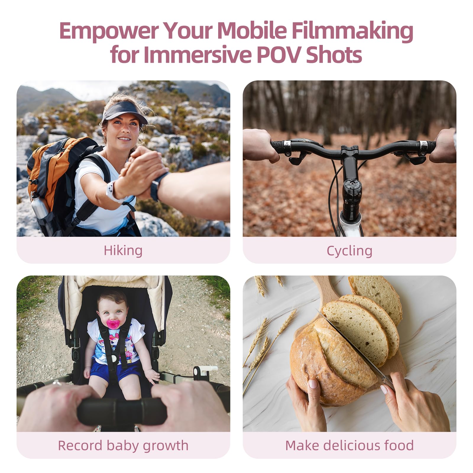 Reygeak Sakura Magnetic Phone Neck Holder - Pov/Vlog Selfie Mount - Hand  Cell Phone Mount Chest Stand - Video Recording - Iphone 12-16 Pro Max Plus Min Via Sakura Pink