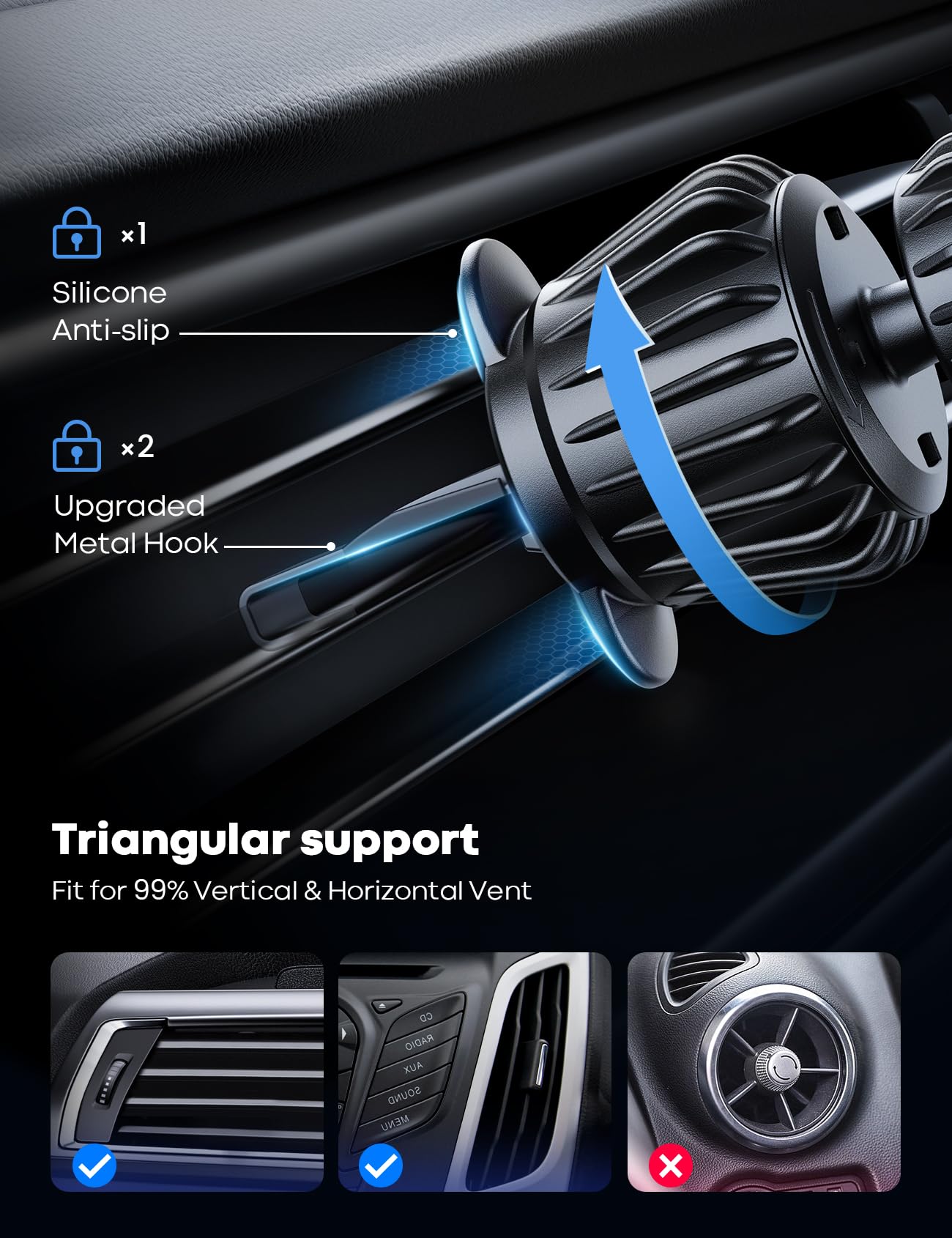 Lamicall For Magsafe Car Mount - [20 Super Magnets] Magnetic Car Phone Mount, Air Vent Phone Holder Car, Hands  Cell Phone Holder Clip Car Accessories Fit Iphone 16 15 14 13 Pro Plus Max