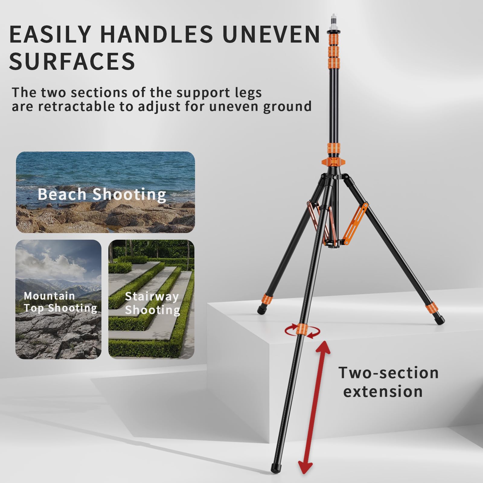 Utasitess Ut288 Portable Light Stand,Adjustable Aluminum Light Photography Tripod Stand With 3/8" To 1/4" Screw,Studio Lighting Tripod For Strobe Light/Webcams/Cameras/Softbox With Carrying Bag