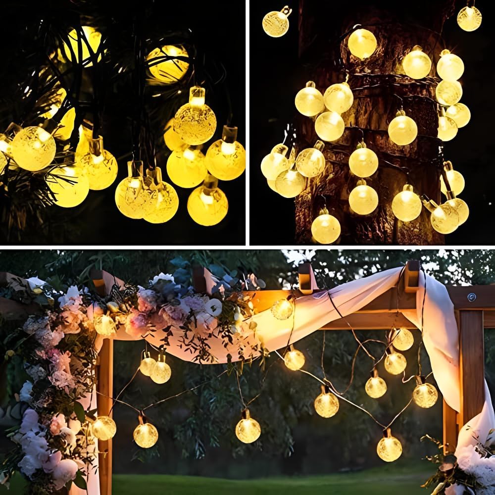 Mingguang Solar String Light Outdoor Waterproof Garden Decor Fairy Lights Auto On/Off, Decorative Lighting For Garden, Patio, Yard, Party Pathway, Lawn Weatherproof & Easy Install 2 Pack 120 Led 72Ft