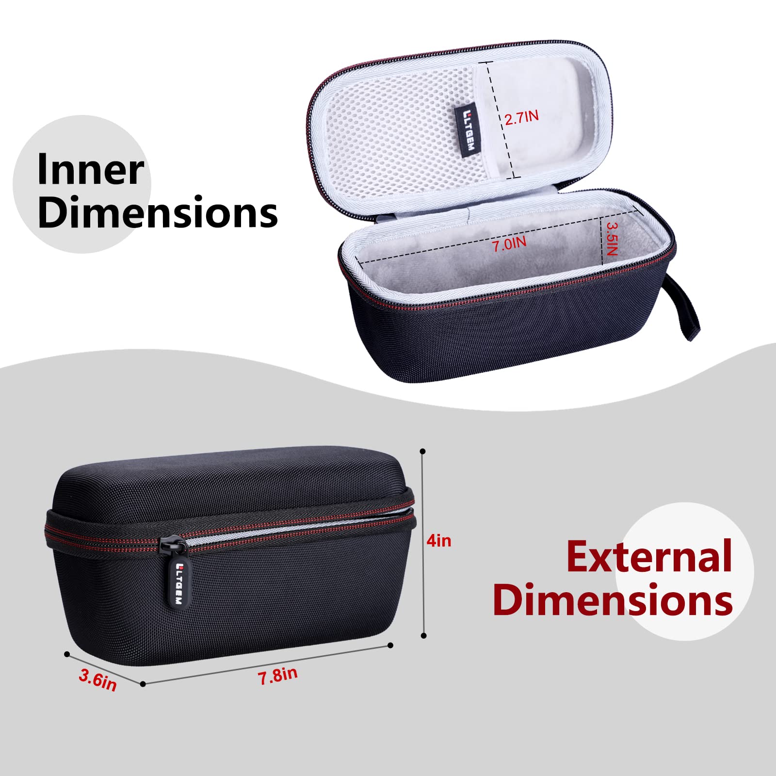 L Ltgem Monocular Case - Ltgem Eva Hard Case For Monocular Telescope Within Size 7' L-2.7' W-3.5' H Inches - Travel Protective Carrying Storage Bag (Sale Case Only)