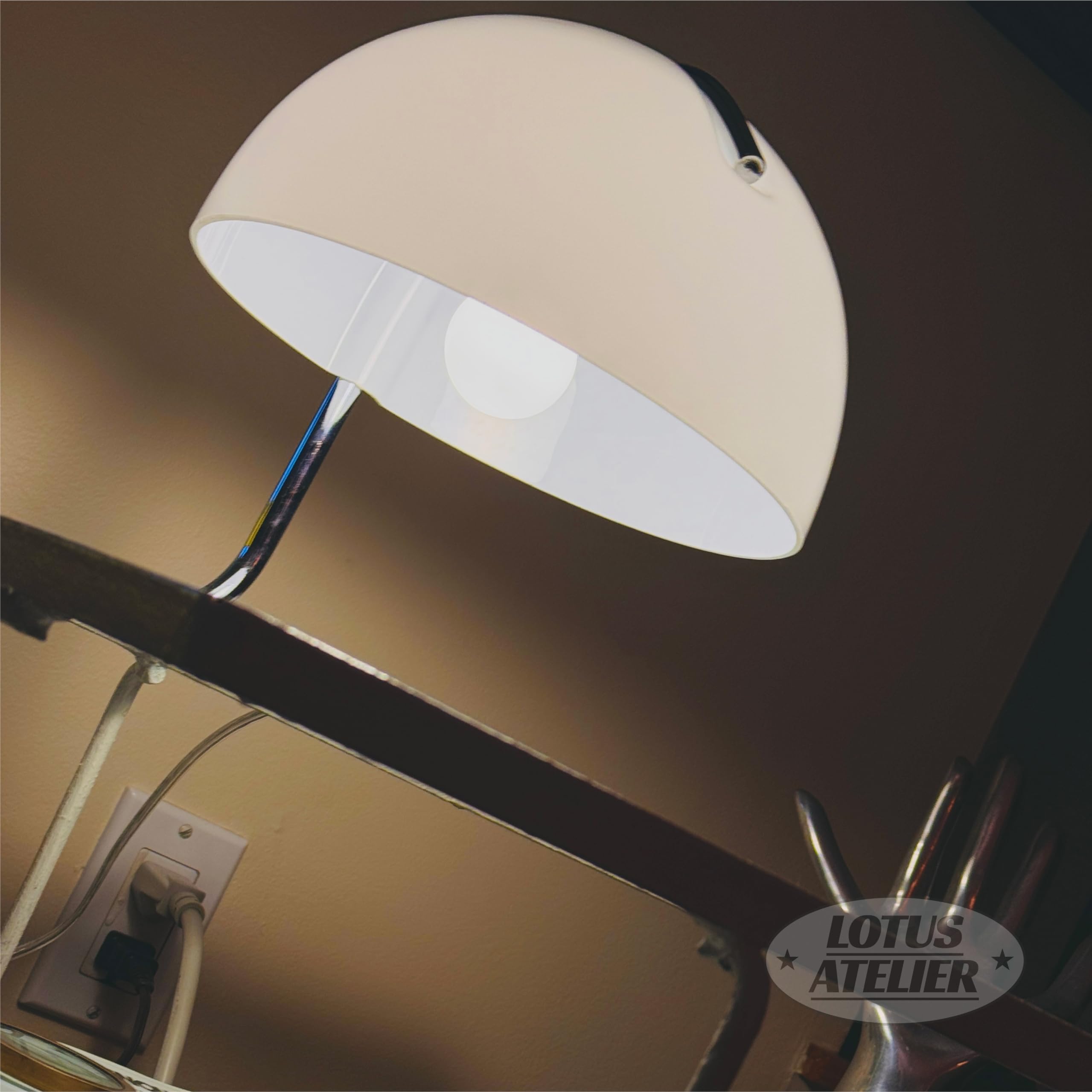 Lotus Atelier Bauhaus Light | Retro Mushroom Table Lamp For Room Aesthetic Modern Lighting For Bedroom | Mid Century Modern | Cool Retro Living Room Decor & Bedroom Decor