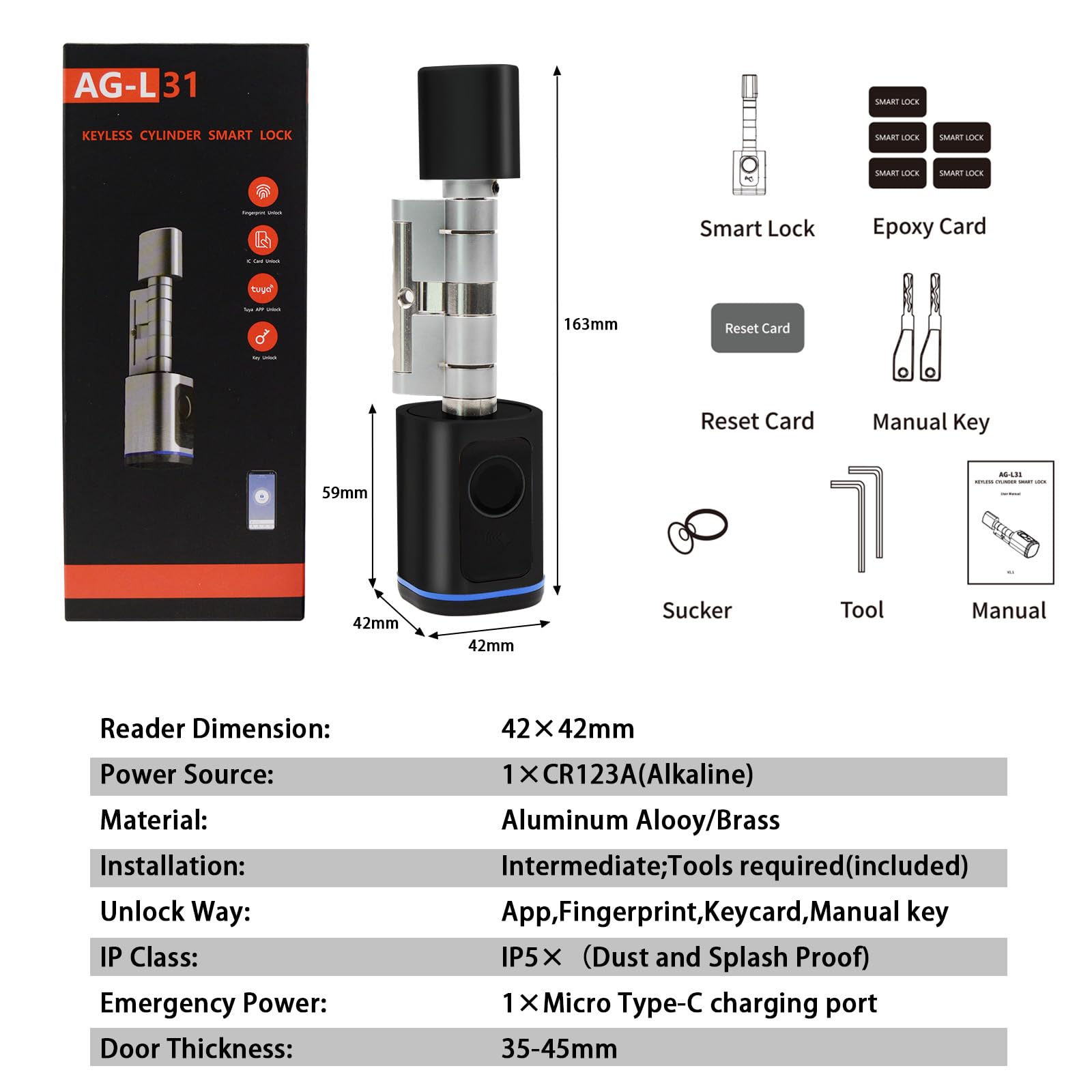 Jshygoup Intelligent Door Locks Fingerprint Ic Card Key Cell Phone Application Household Intelligent Electronic Locks Applicable To Wooden Iron Security Door