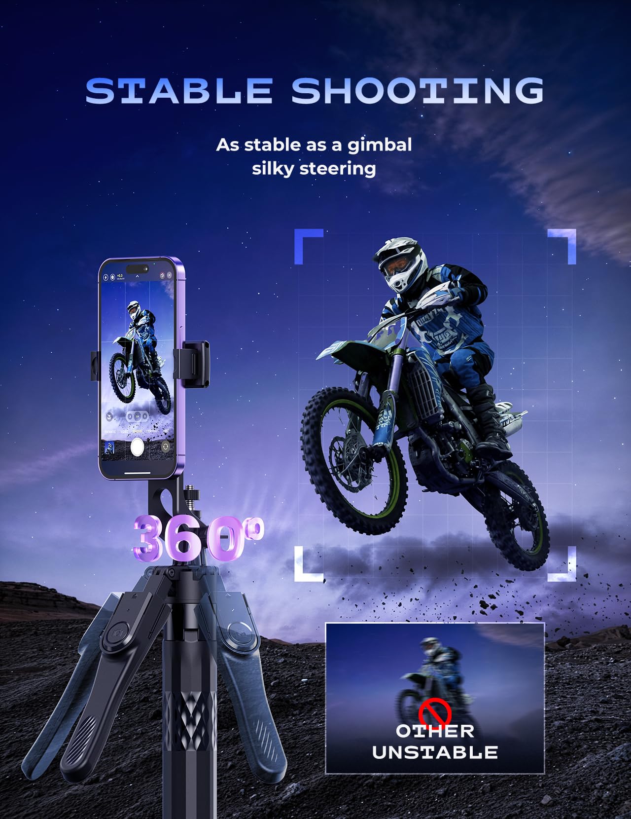Dneximg Selfie Stick Phone Tripod - 72 Inch Tripod For Iphone With Wireless Remote, Strength Aluminum Alloy Phone Tripod Stand For Video Recording, Stable Iphone Tripod Compatible With Iphone/Android/Gopro