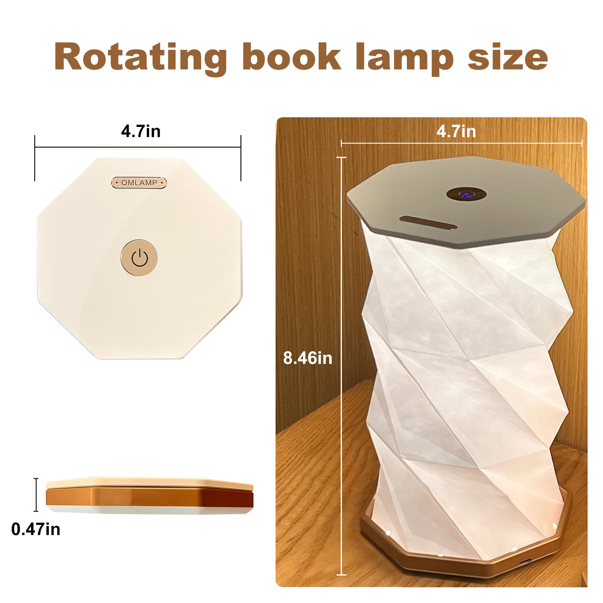 Dlufyei Folding Book Lamp, Book Light For Reading, Rechargeable Table Lamp Paper Lamp（Led）,Book Light As Book Lover And Christmas Decoration