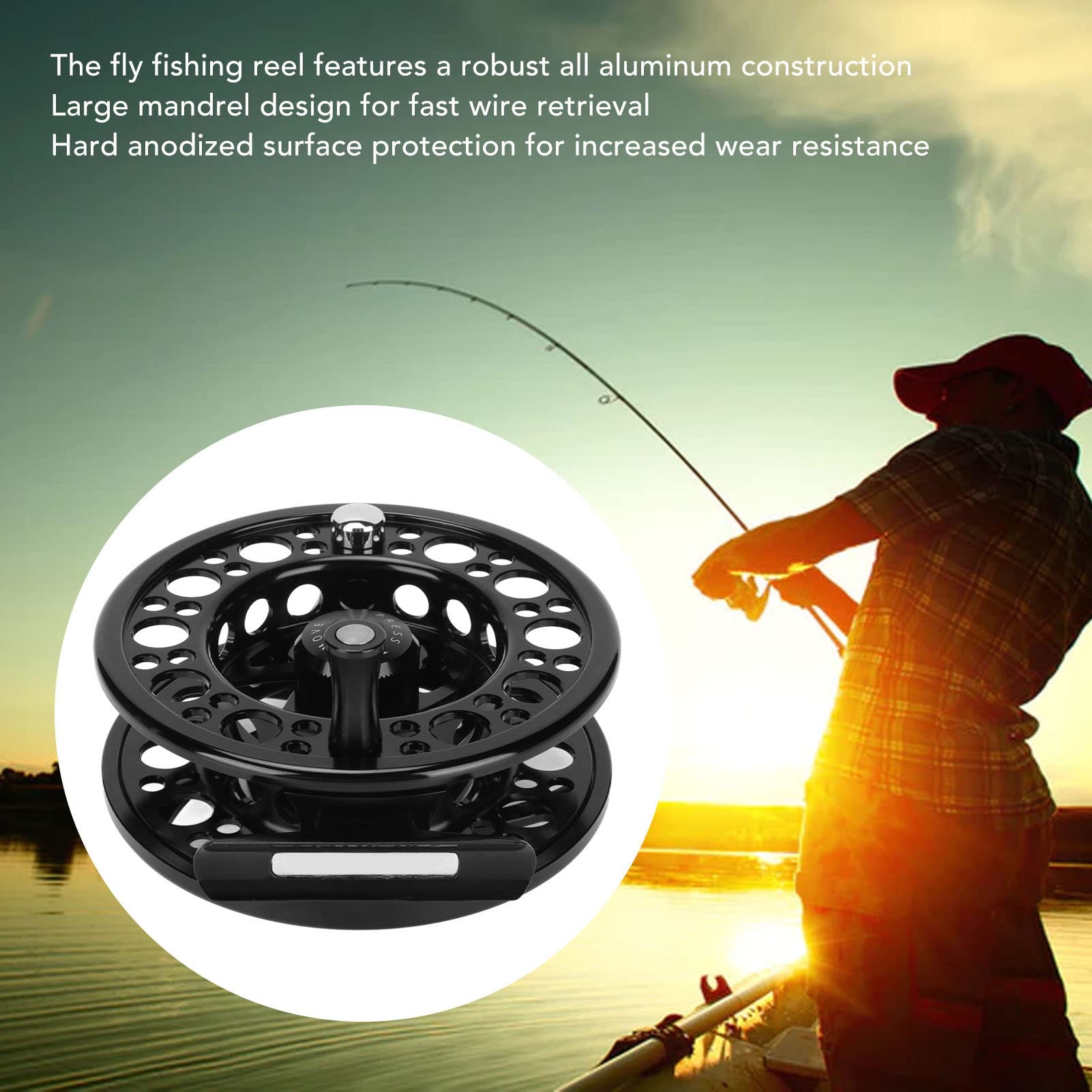 Herchr 9/10 Fly Fishing Reel, Full Metal Fly Reel Fishing Gear Tackle With Cnc Machined Aluminum Alloy Body For Fishing Enthusiast