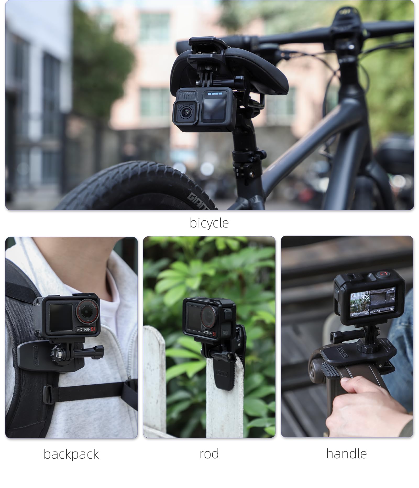 Liboqiao Magnetic Mount 360° Rotation Magnet Outside Camera Phone Holder Clip Stand For Pocket 3 Insta360 Gopro Series Action Cameras Accessories